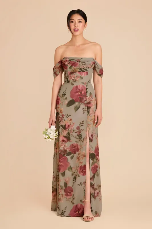 Mira Convertible Dress - Silver Sage Painted Botanics sold by Birdy Grey