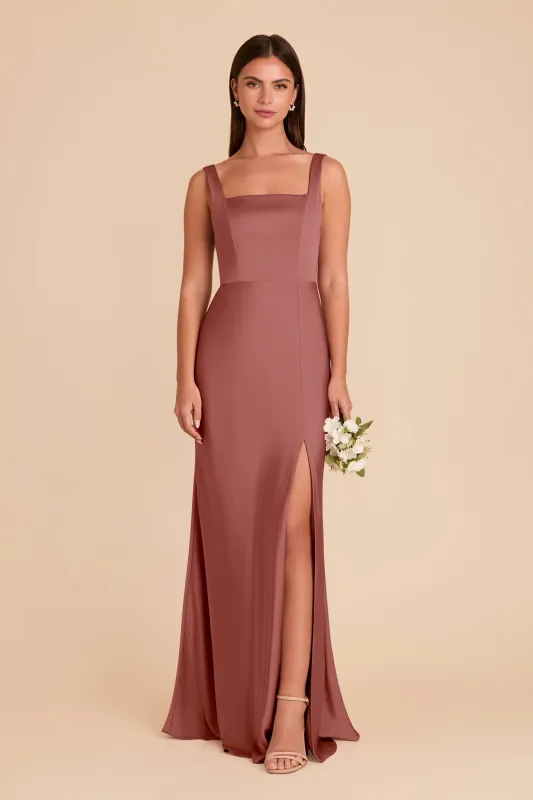 Alex Convertible Dress Matte Satin - Wild Rose sold by Birdy Grey