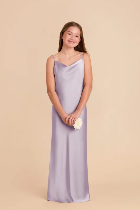 Elisa Junior Matte Satin Dress - Dusty Lilac sold by Birdy Grey