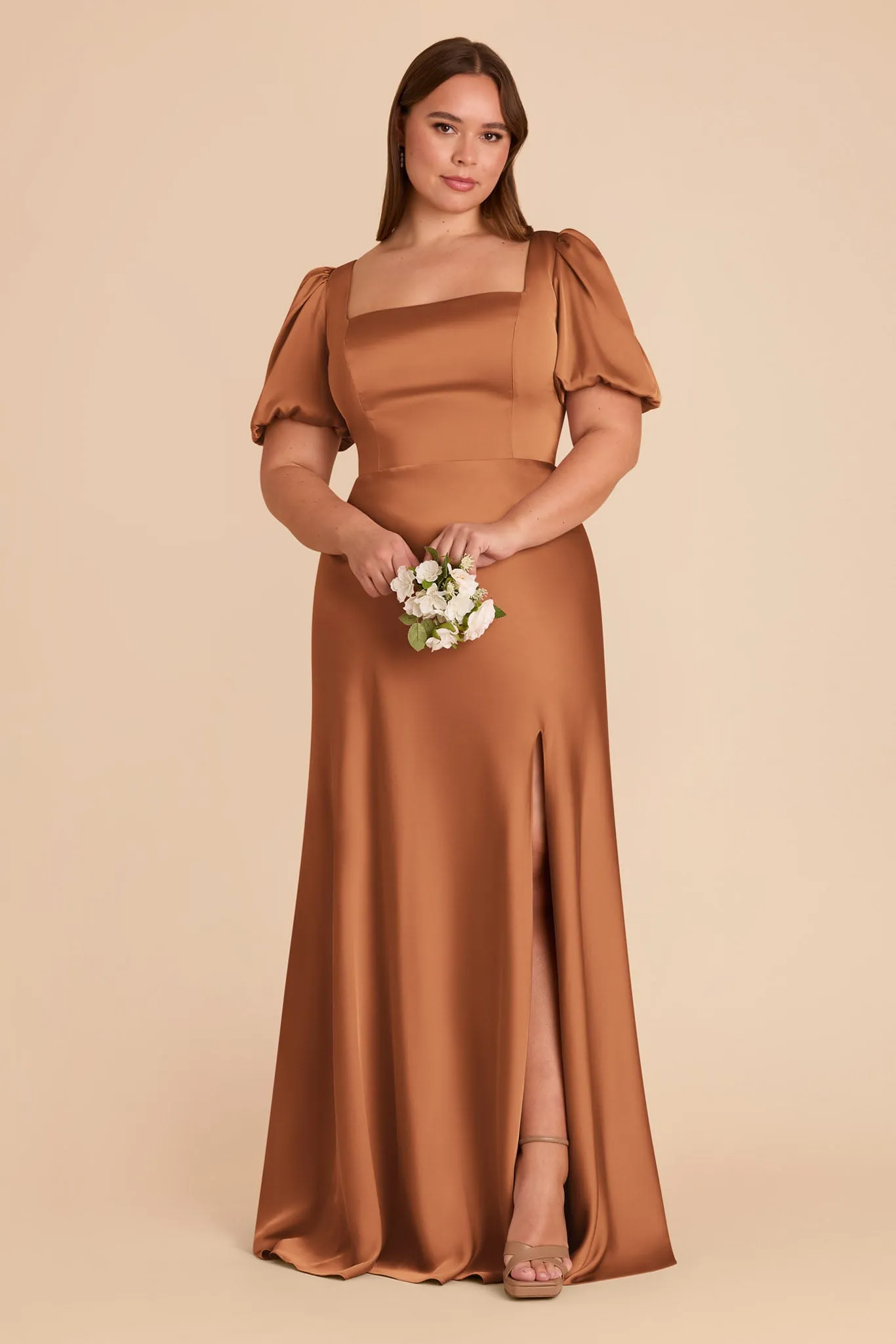 Judy Matte Satin Dress - Rust sold by Birdy Grey product image thumbnail 2