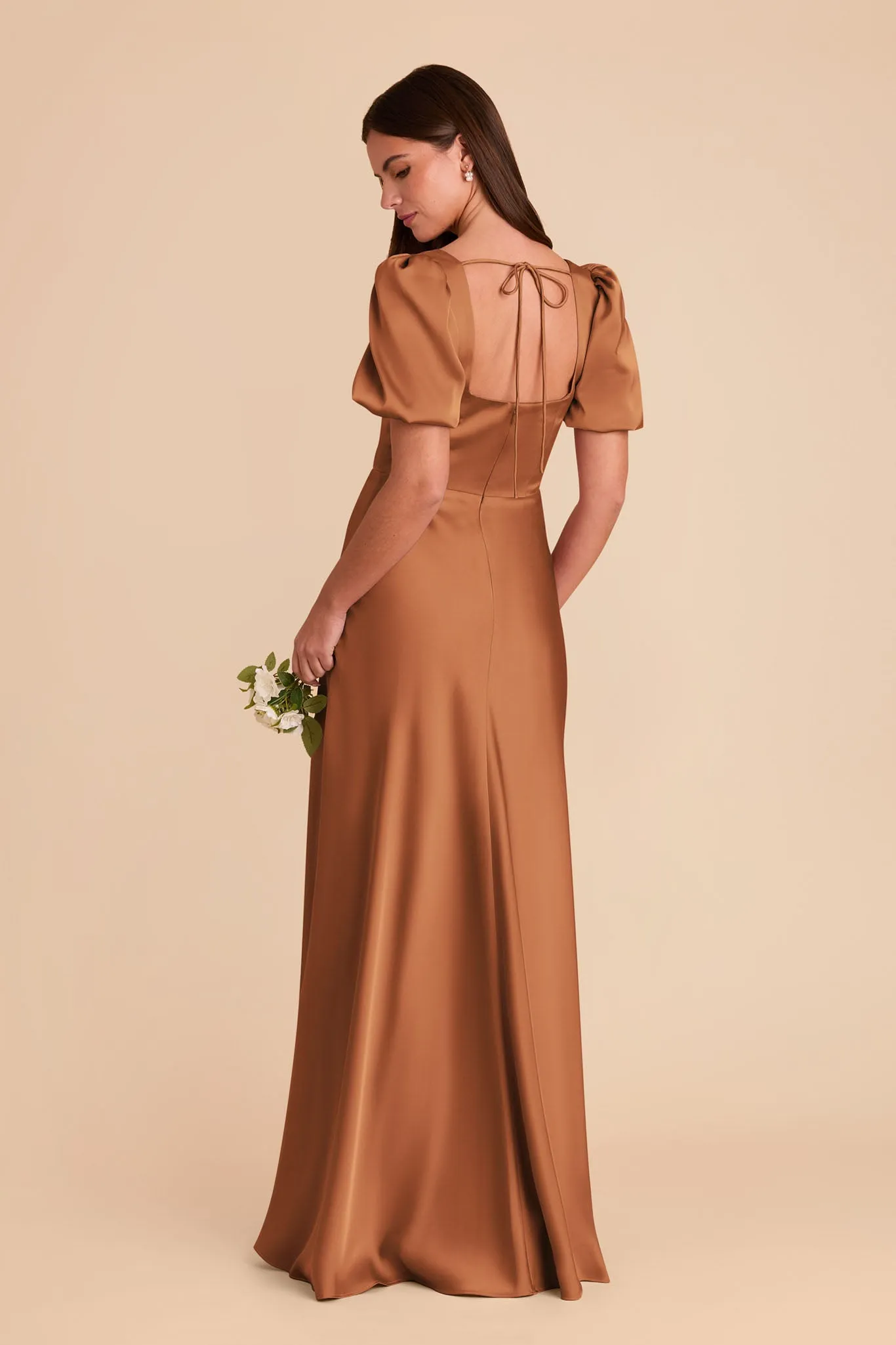 Judy Matte Satin Dress - Rust sold by Birdy Grey product image thumbnail 4