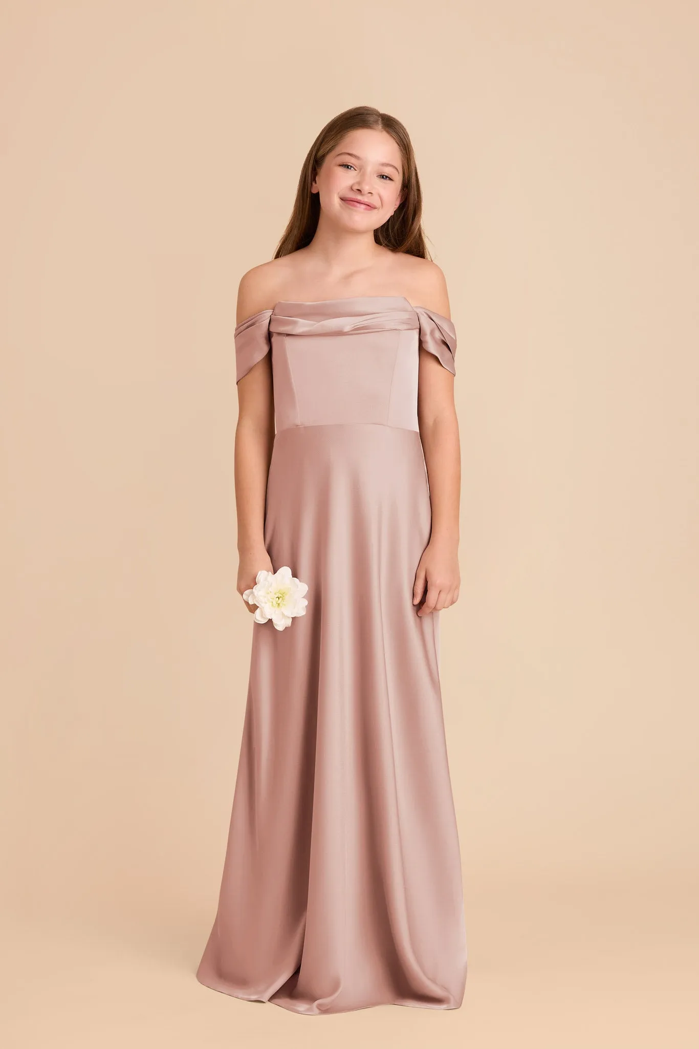 Mimi Junior Matte Satin Dress - English Rose sold by Birdy Grey product image thumbnail 3