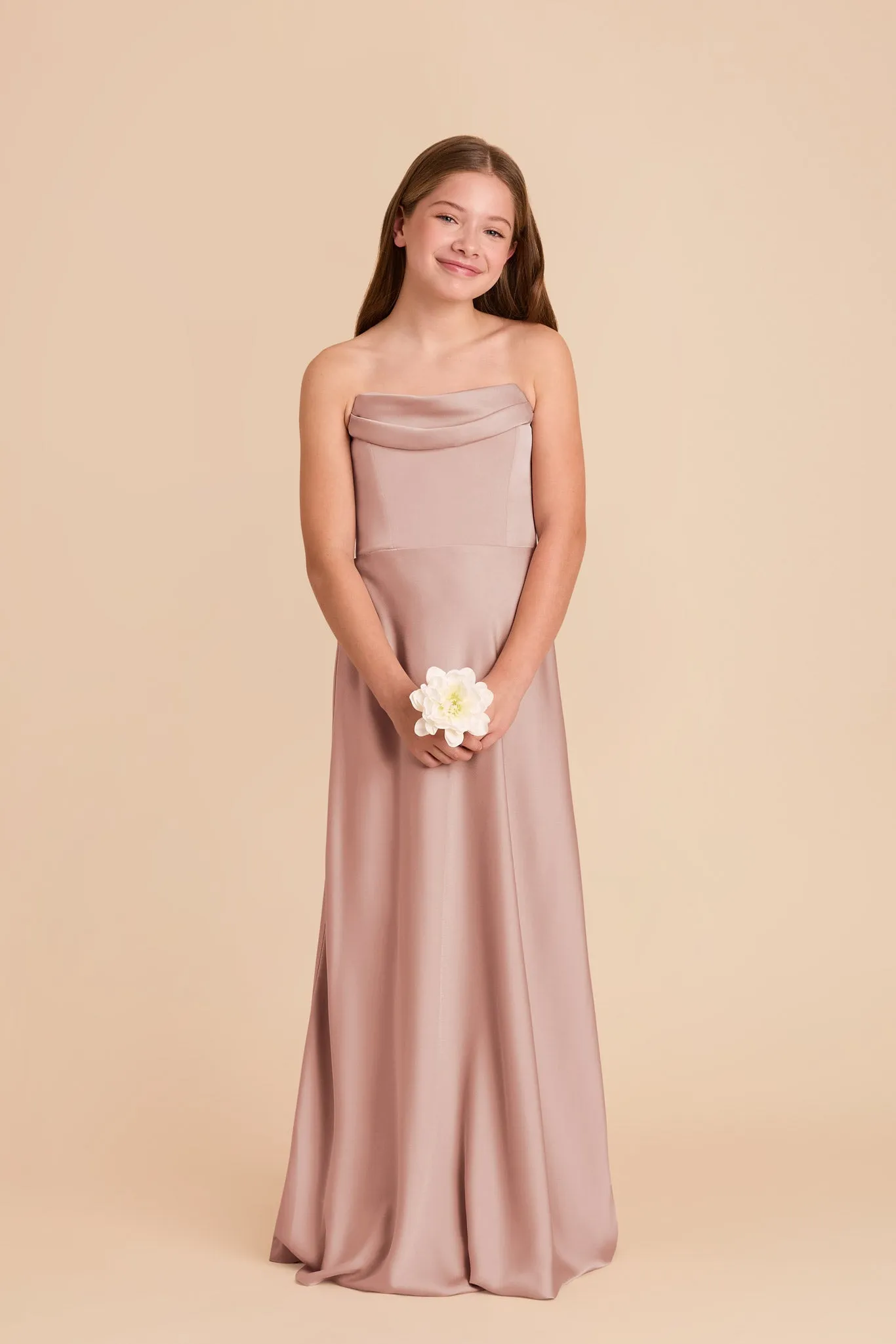 Mimi Junior Matte Satin Dress - English Rose sold by Birdy Grey product image thumbnail 2