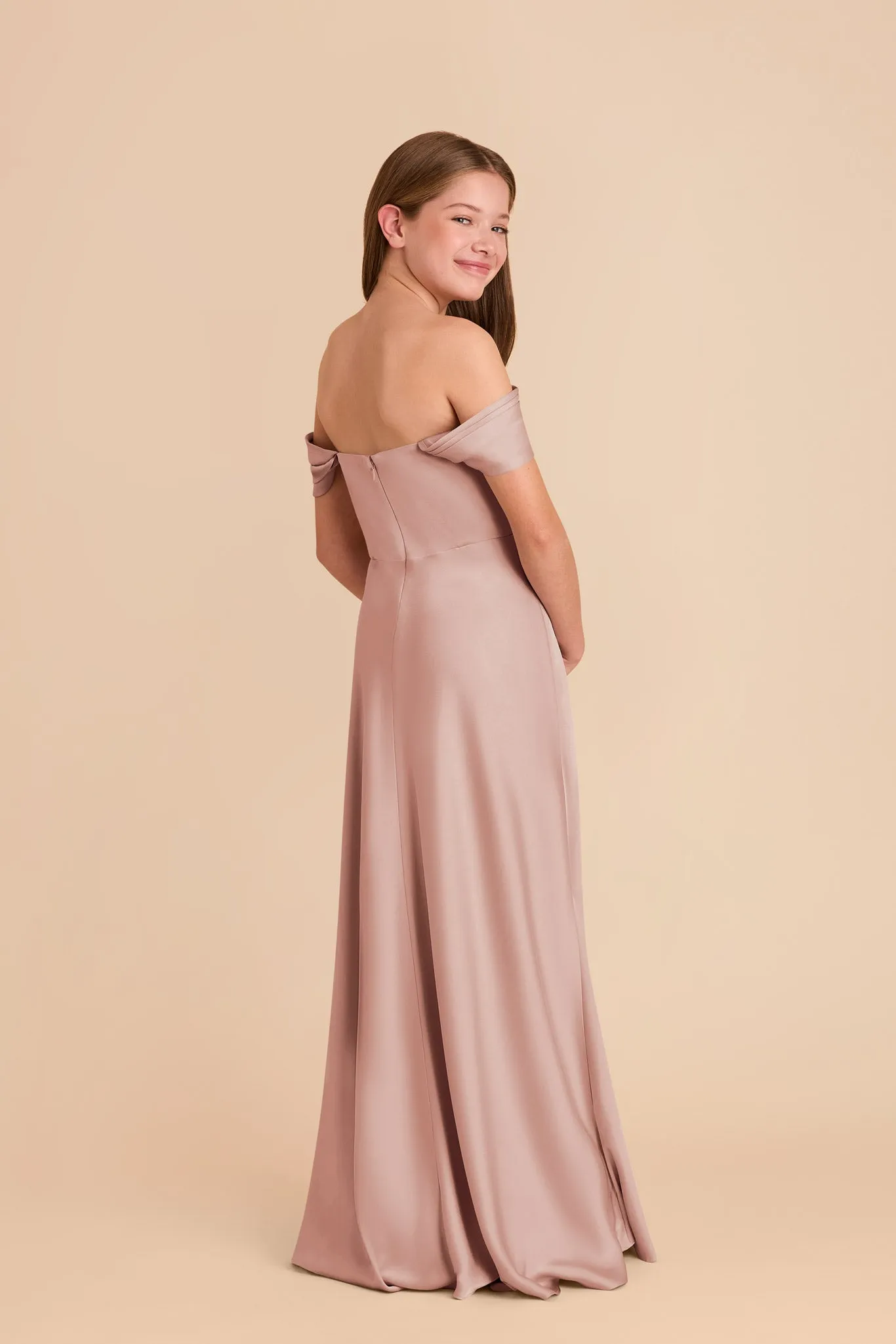 Mimi Junior Matte Satin Dress - English Rose sold by Birdy Grey product image thumbnail 5