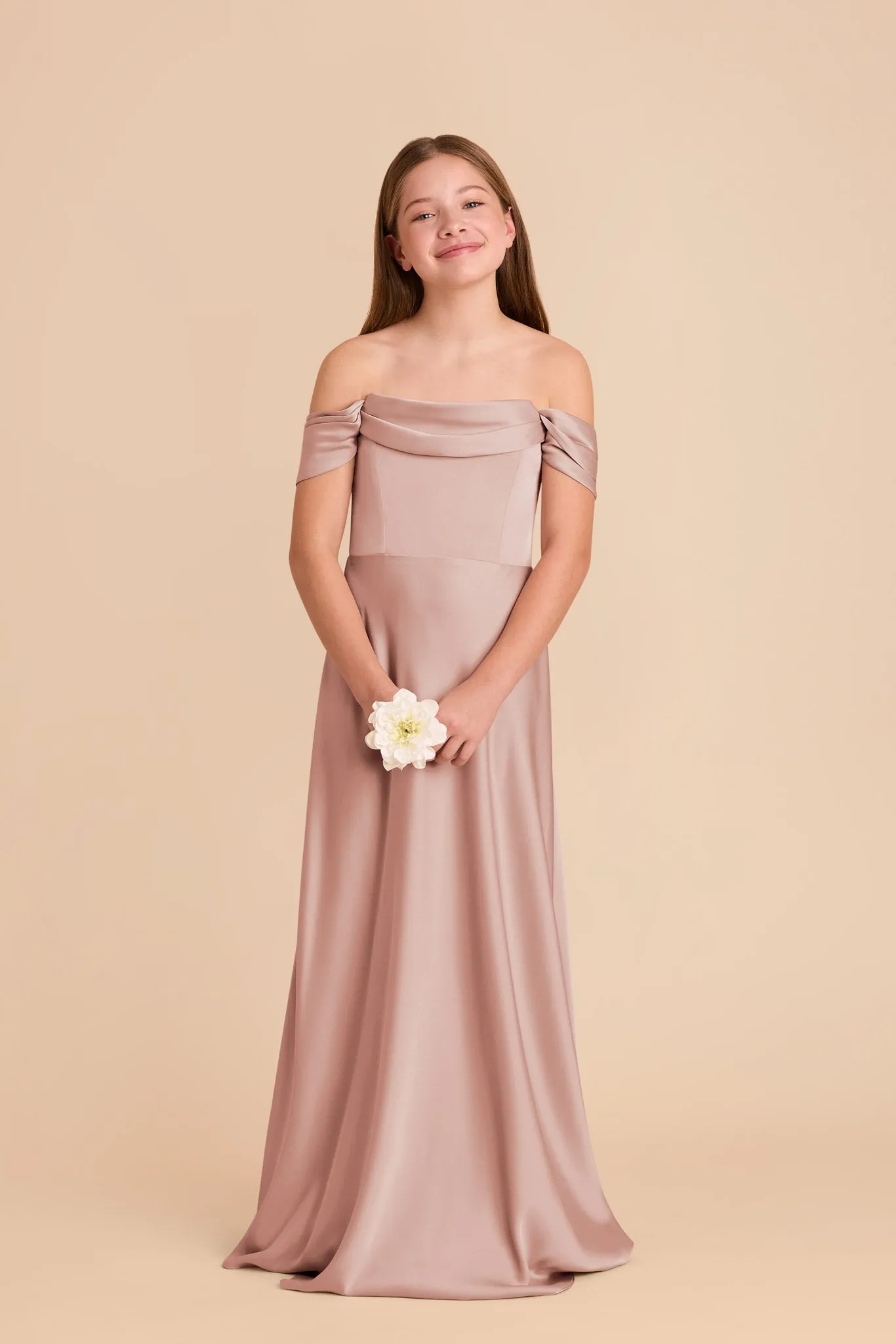 Mimi Junior Matte Satin Dress - English Rose sold by Birdy Grey product image thumbnail 4