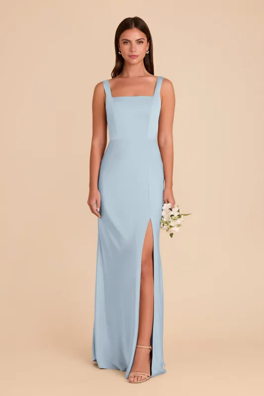 Alex Convertible Dress Matte Satin - Mist Blue sold by Birdy Grey