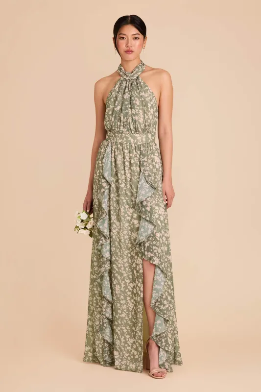 Joyce Chiffon Dress - Thyme Dreamy Floral sold by Birdy Grey
