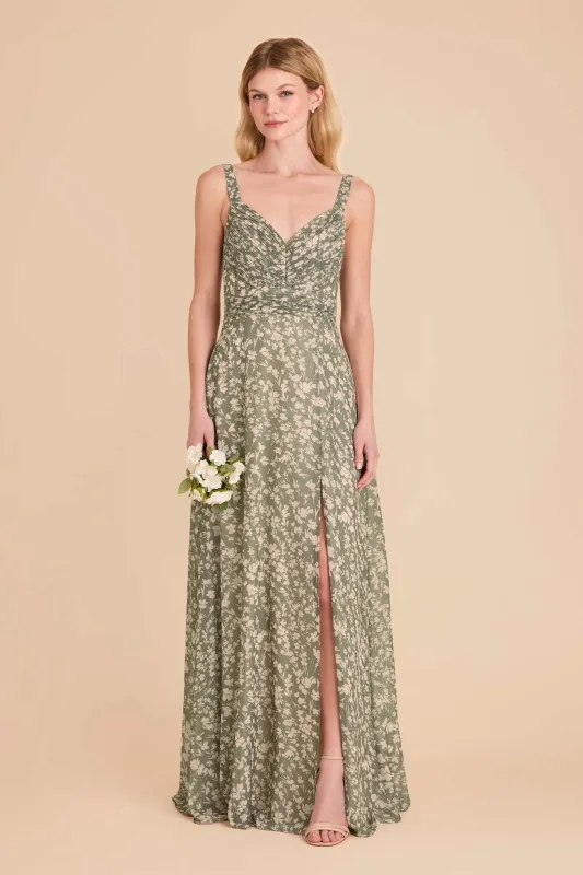 Deborah Chiffon Dress - Thyme Dreamy Floral sold by Birdy Grey