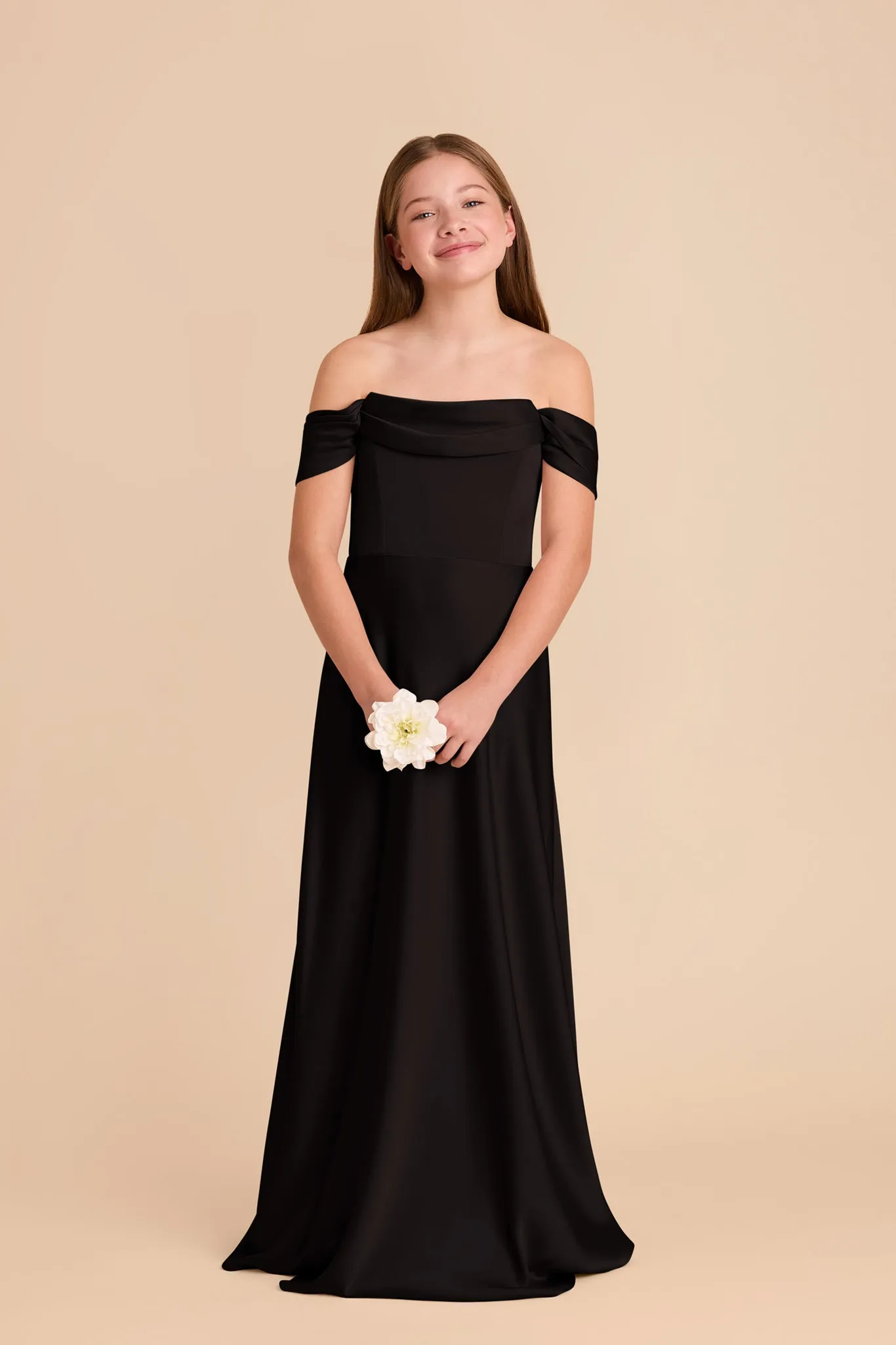 Mimi Junior Matte Satin Dress - Black sold by Birdy Grey product image thumbnail 2