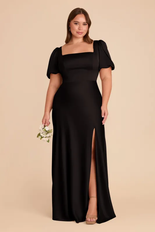 Judy Matte Satin Dress - Black sold by Birdy Grey