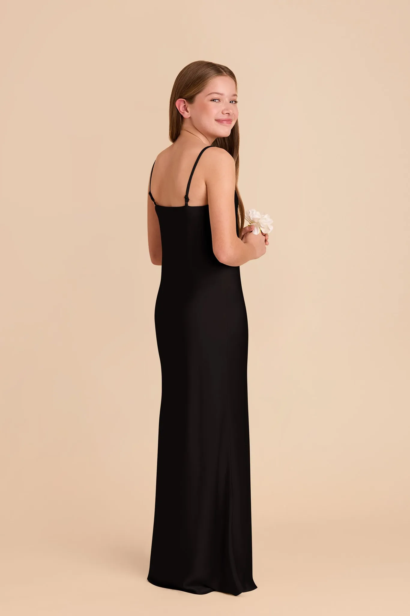 Elisa Junior Matte Satin Dress - Black sold by Birdy Grey product image thumbnail 3