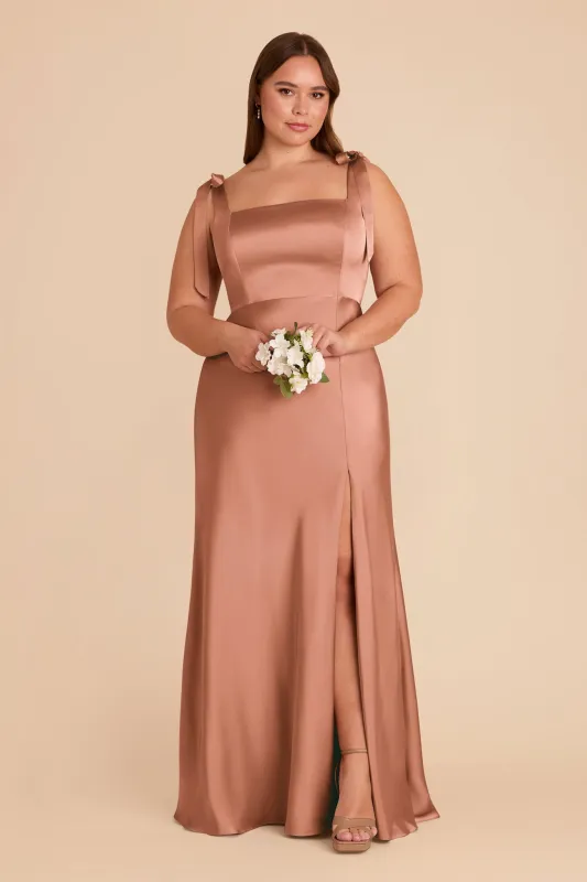 Alex Convertible Dress Matte Satin - Desert Rose sold by Birdy Grey
