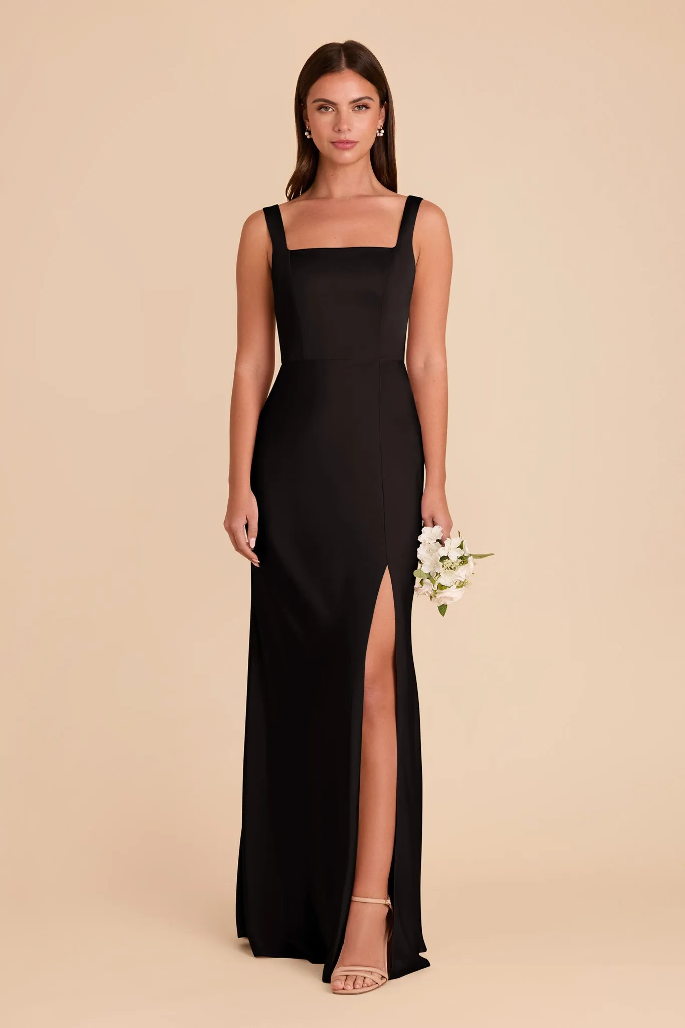 Alex Convertible Dress Matte Satin - Black sold by Birdy Grey product image thumbnail 3