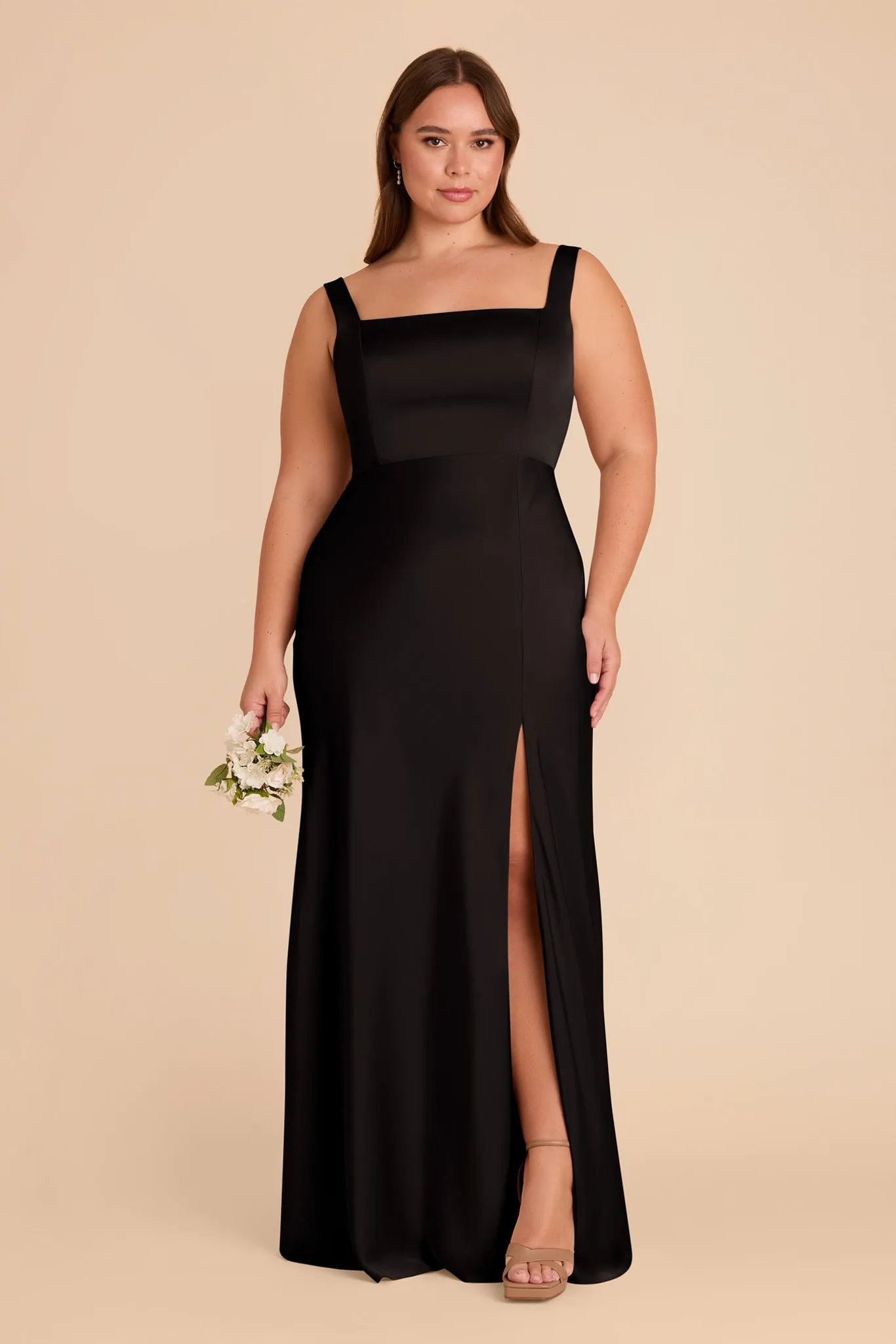 Alex Convertible Dress Matte Satin - Black sold by Birdy Grey product image thumbnail 2