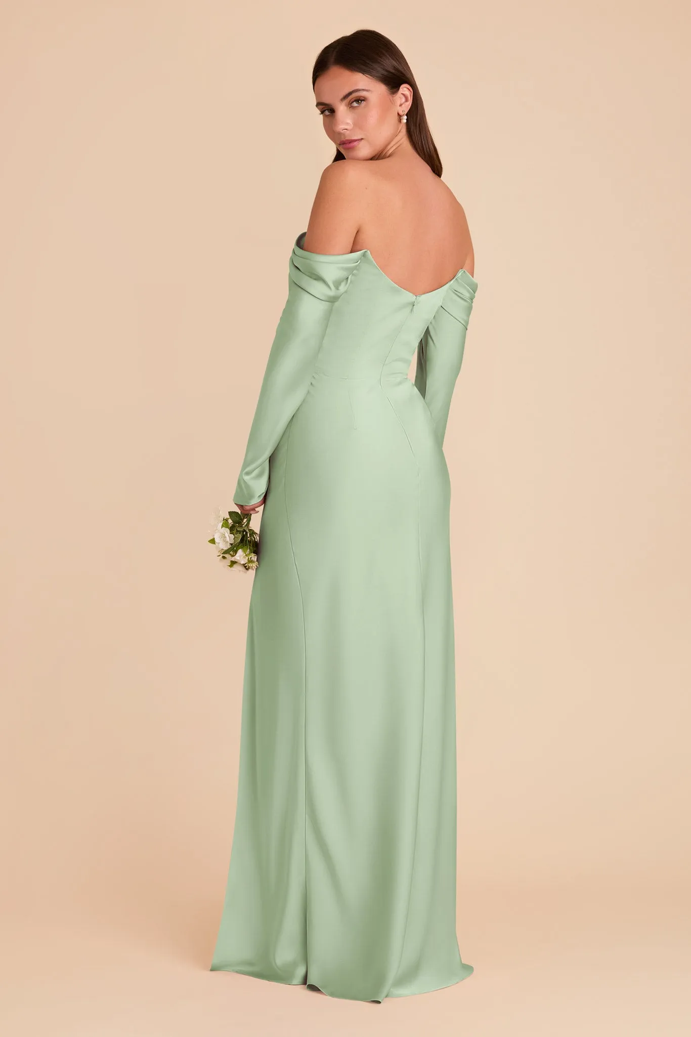 Maya Matte Satin Dress - Pistachio sold by Birdy Grey product image thumbnail 5