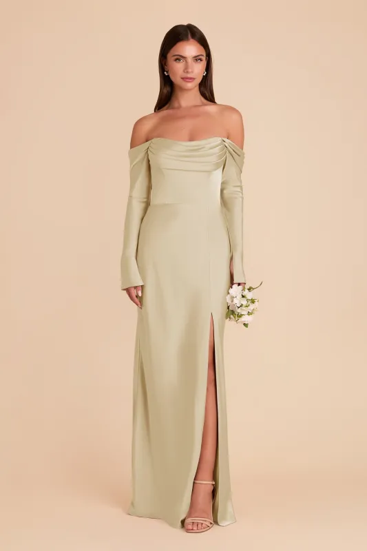 Maya Matte Satin Dress - Prosecco sold by Birdy Grey