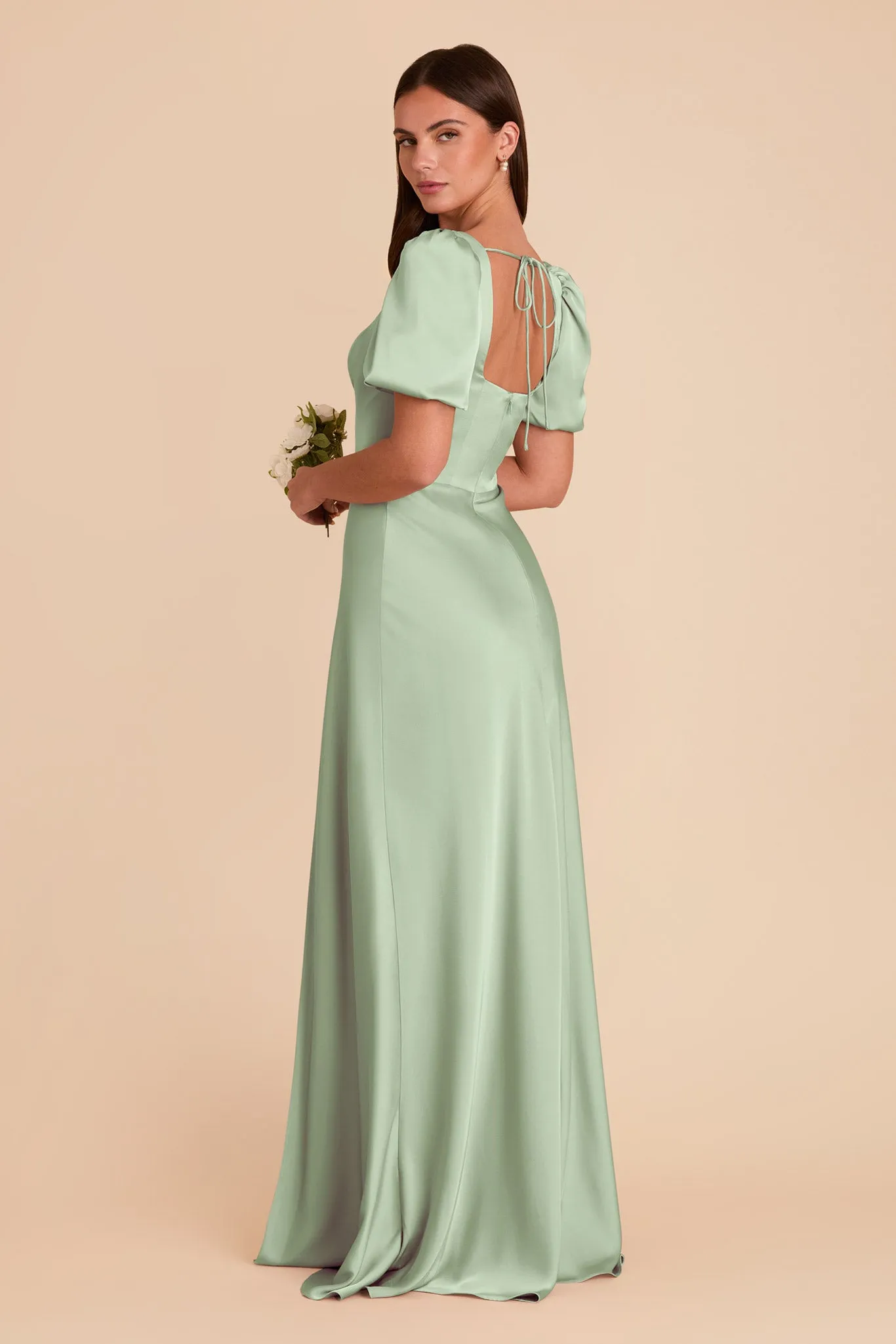 Judy Matte Satin Dress - Pistachio sold by Birdy Grey product image thumbnail 5