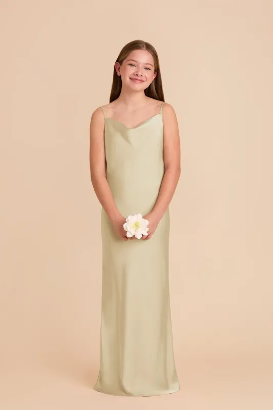 Elisa Junior Matte Satin Dress - Prosecco sold by Birdy Grey