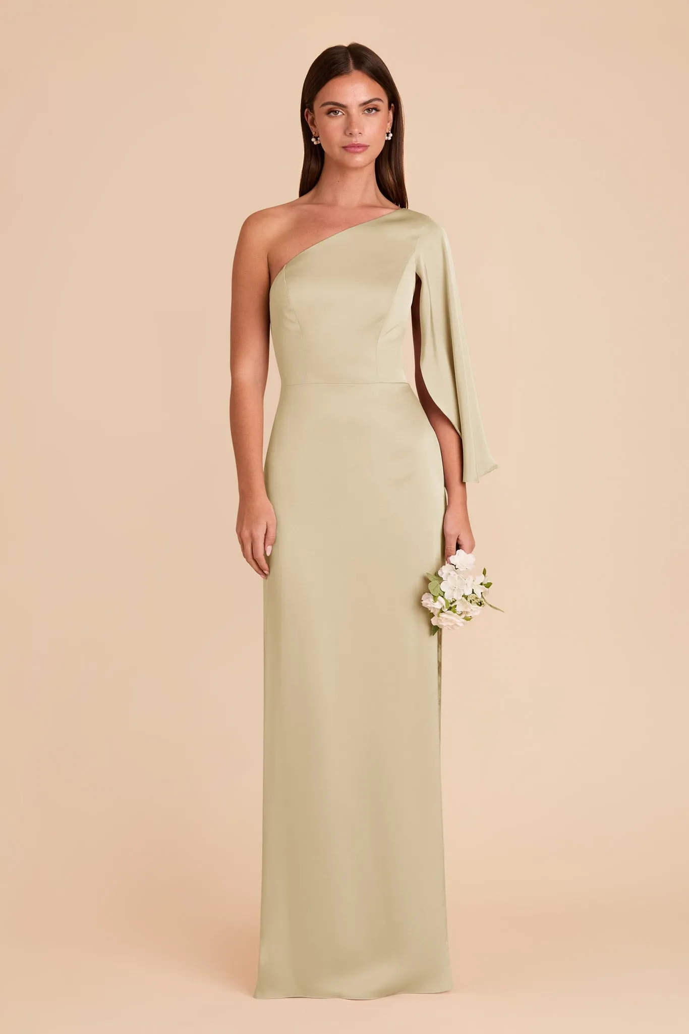 Christine Matte Satin Dress - Prosecco sold by Birdy Grey