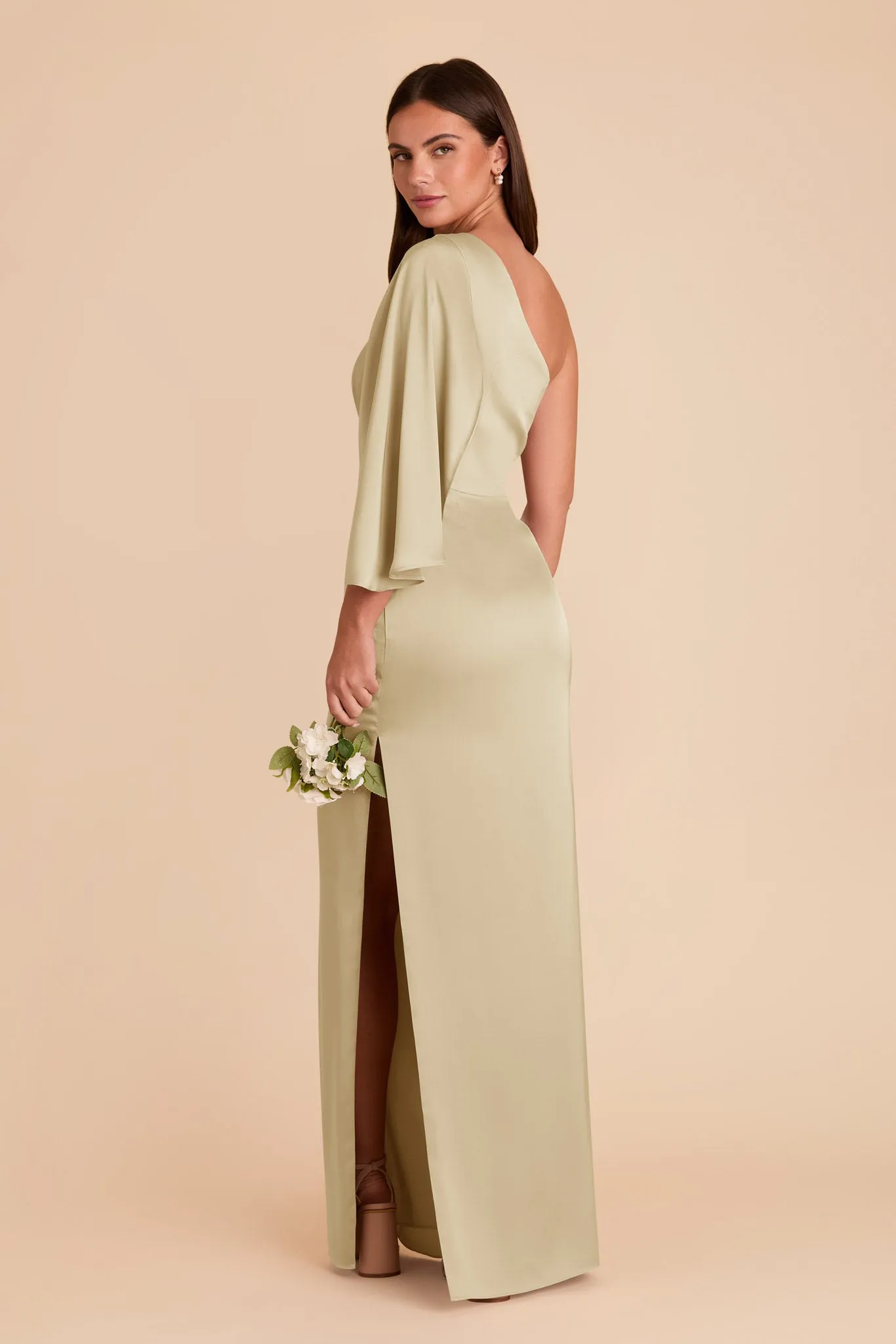 Christine Matte Satin Dress - Prosecco sold by Birdy Grey product image thumbnail 5