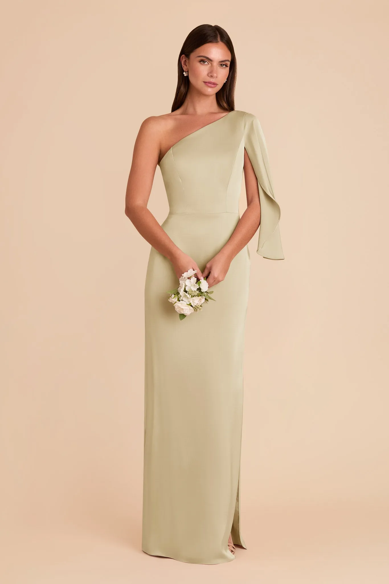 Christine Matte Satin Dress - Prosecco sold by Birdy Grey product image thumbnail 3