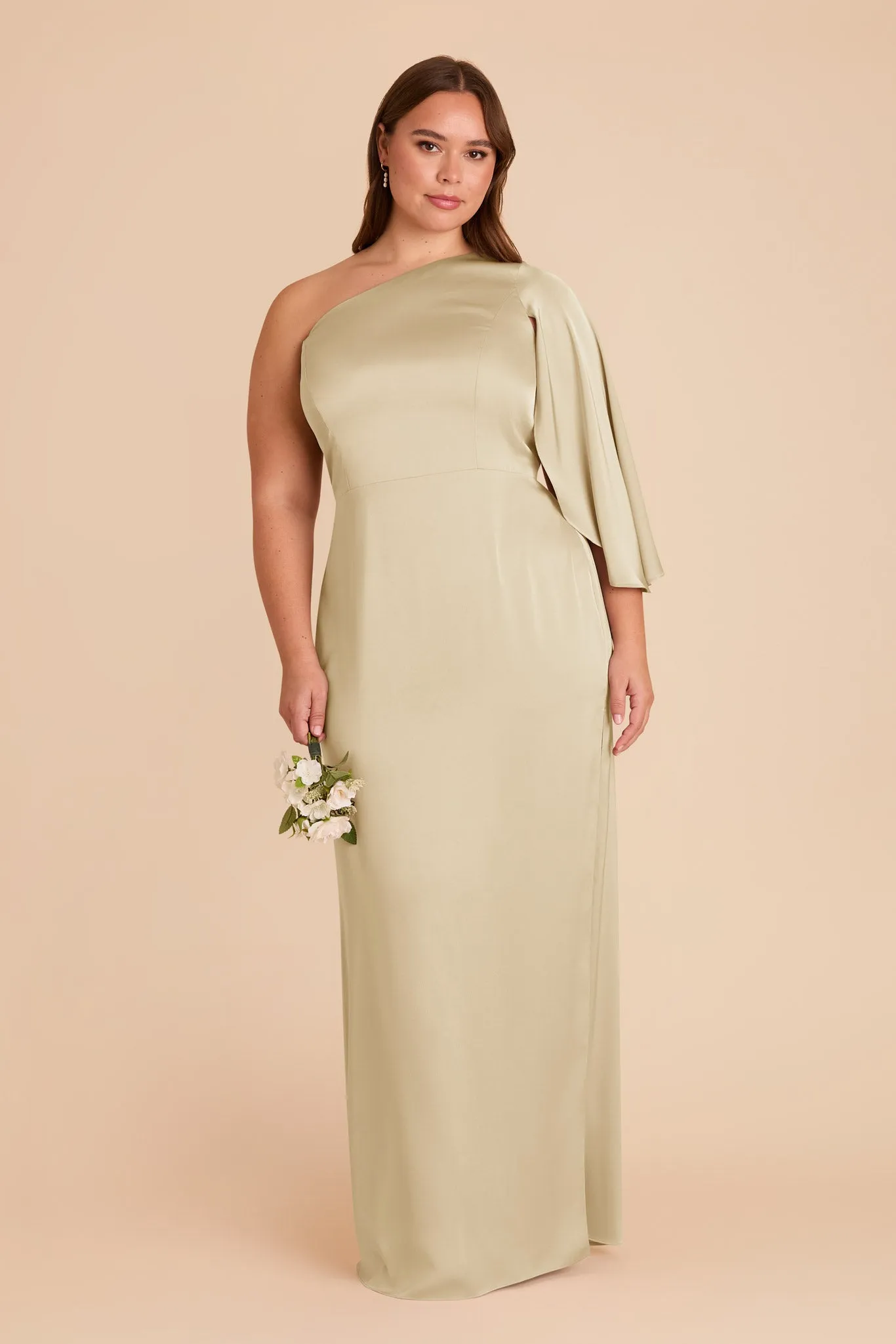 Christine Matte Satin Dress - Prosecco sold by Birdy Grey product image thumbnail 2
