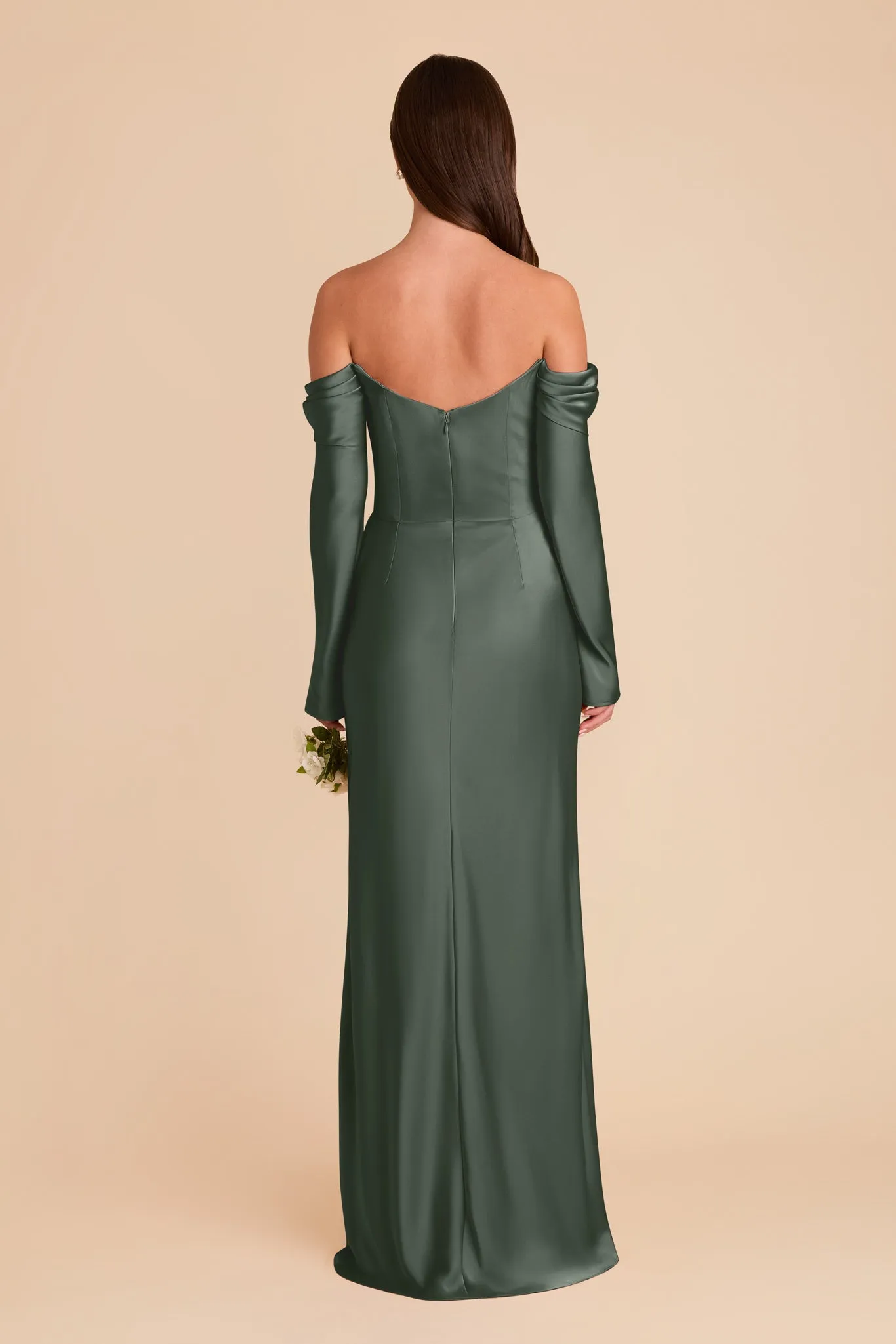 Maya Matte Satin Dress - Eucalyptus sold by Birdy Grey product image thumbnail 5