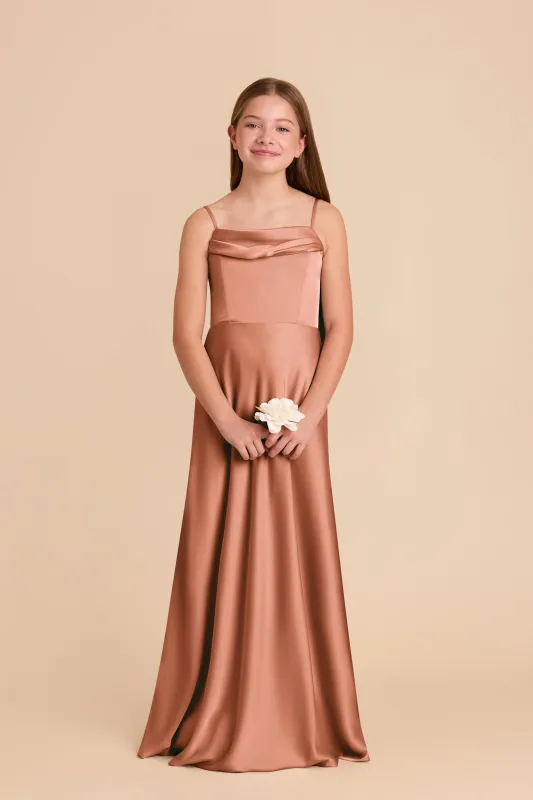Mimi Junior Matte Satin Dress - Desert Rose sold by Birdy Grey