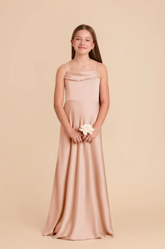 Mimi Junior Matte Satin Dress - Rose Gold sold by Birdy Grey
