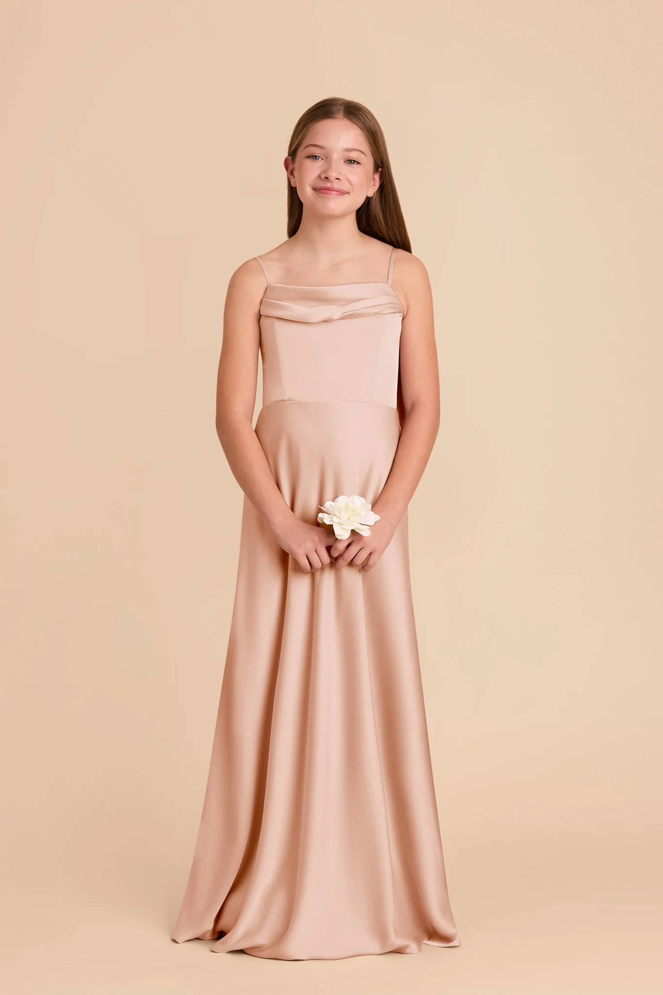 Mimi Junior Matte Satin Dress - Rose Gold sold by Birdy Grey