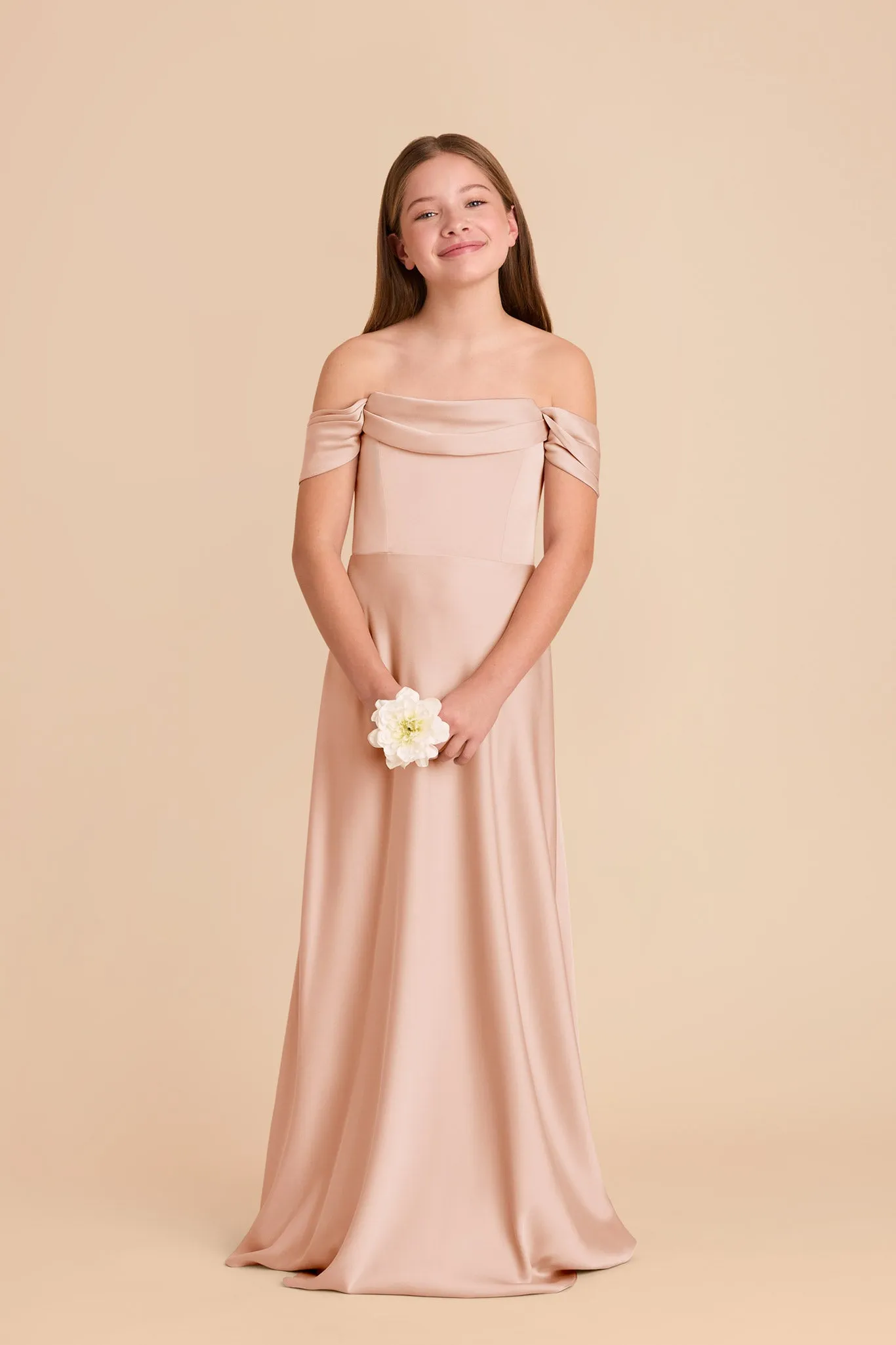 Mimi Junior Matte Satin Dress - Rose Gold sold by Birdy Grey product image thumbnail 4