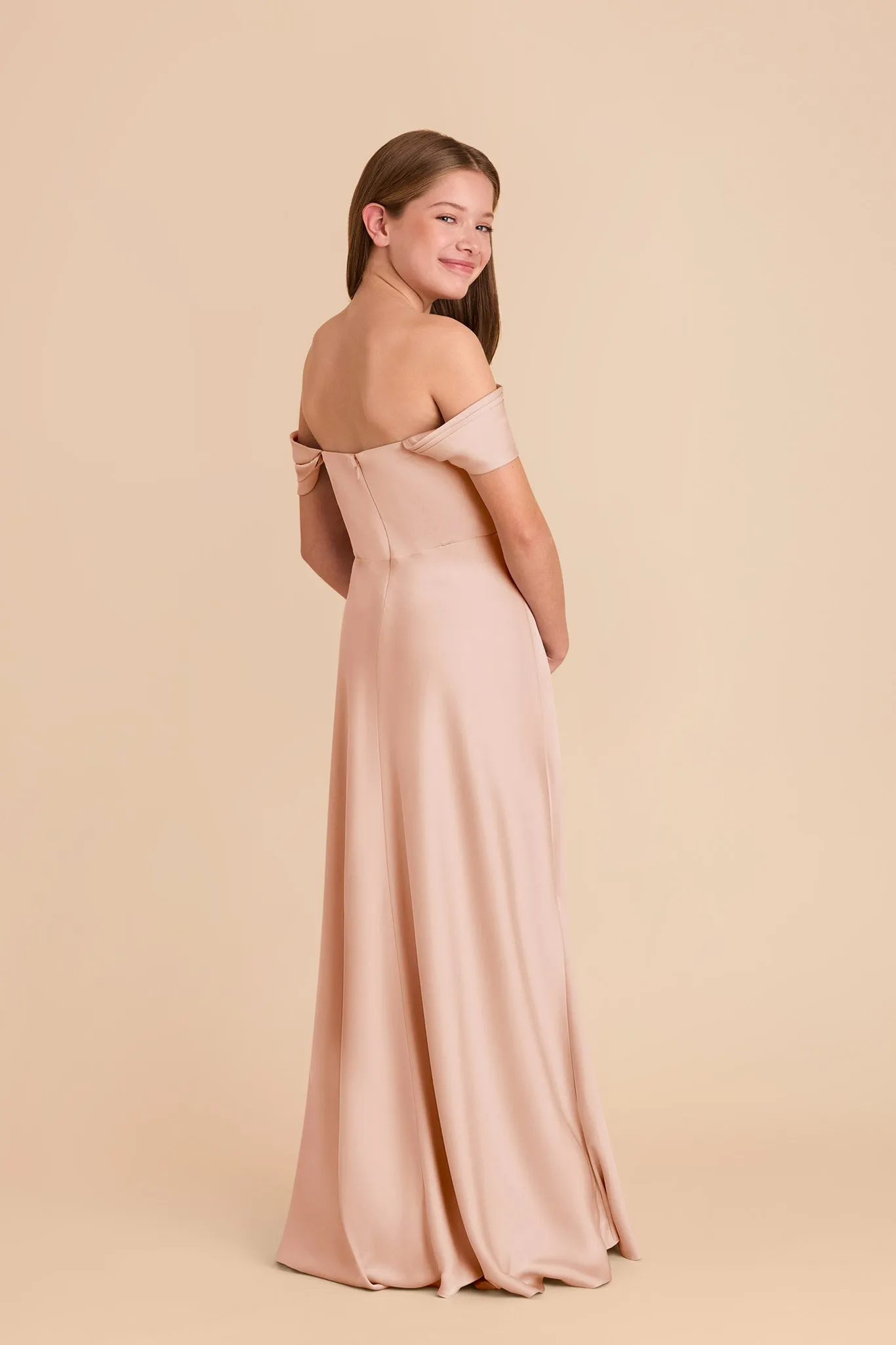 Mimi Junior Matte Satin Dress - Rose Gold sold by Birdy Grey product image thumbnail 5