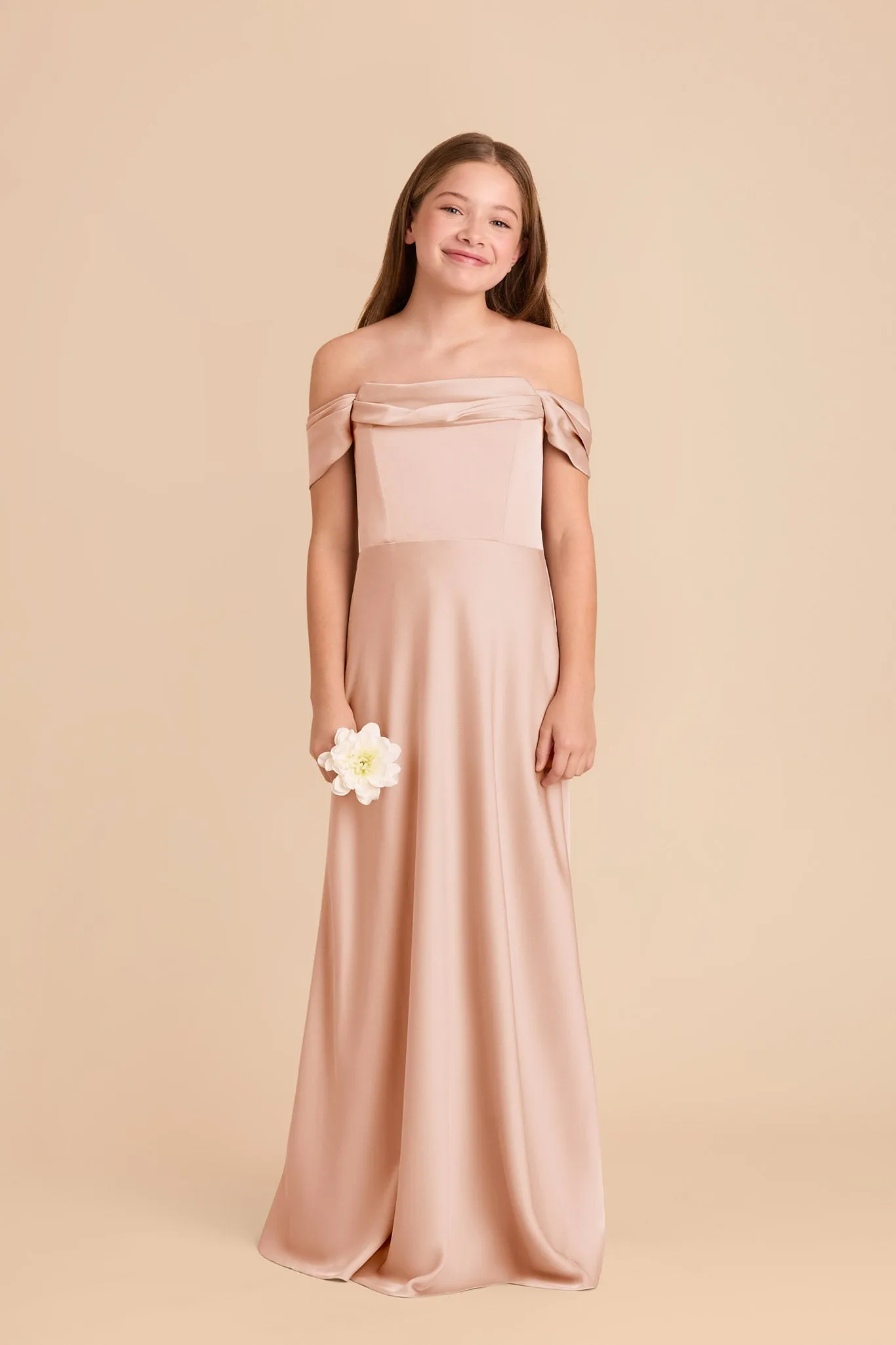 Mimi Junior Matte Satin Dress - Rose Gold sold by Birdy Grey product image thumbnail 2