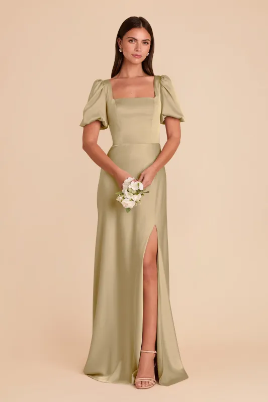 Judy Matte Satin Dress - Moss Green sold by Birdy Grey