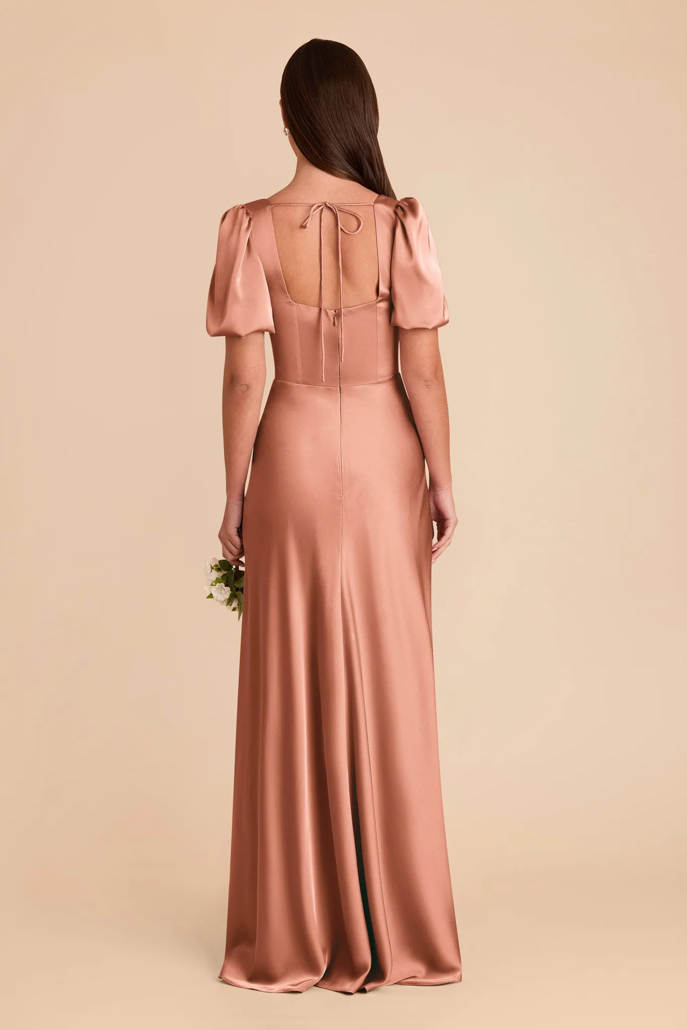 Judy Matte Satin Dress - Desert Rose sold by Birdy Grey product image thumbnail 5