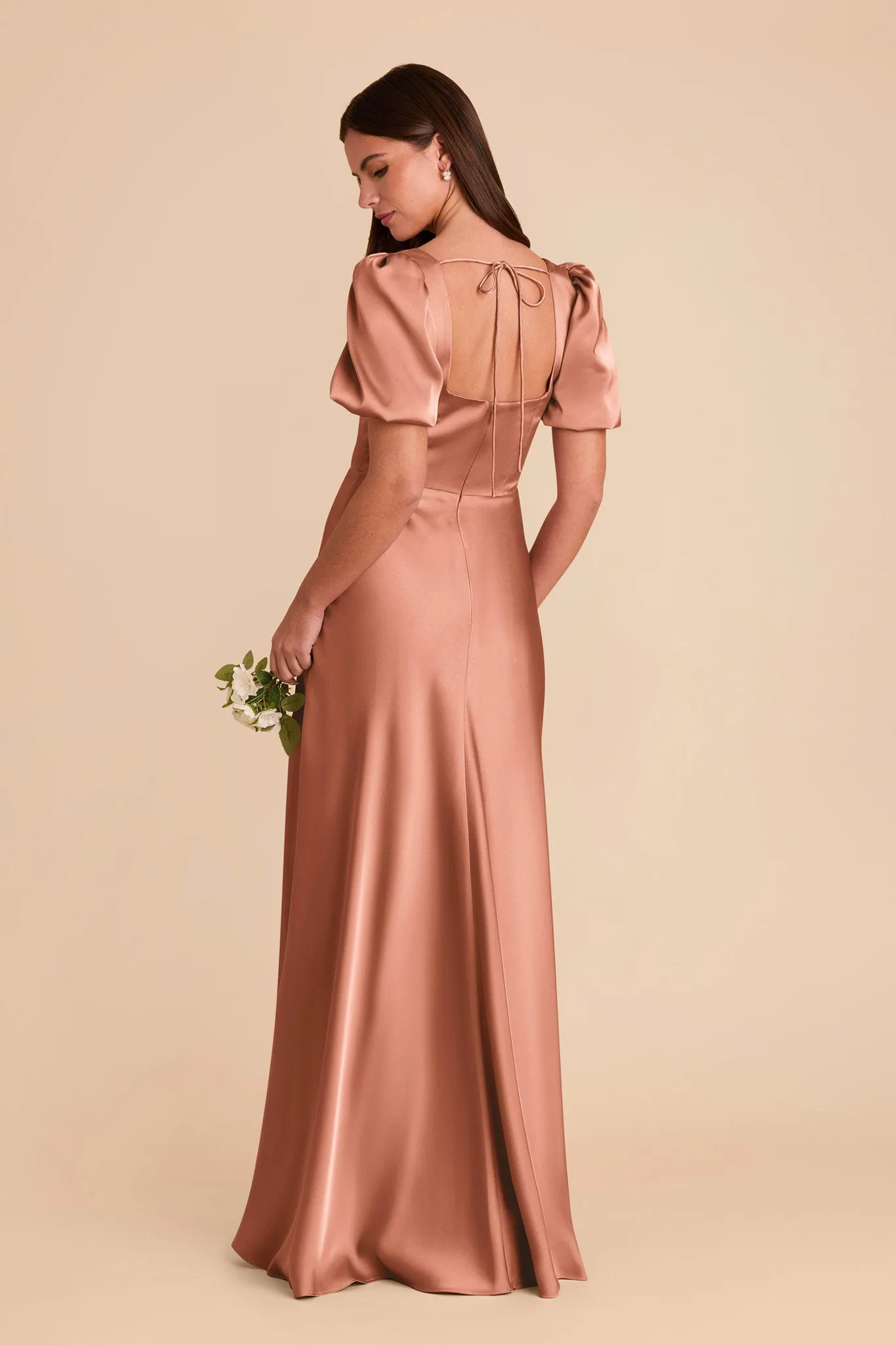 Judy Matte Satin Dress - Desert Rose sold by Birdy Grey product image thumbnail 4
