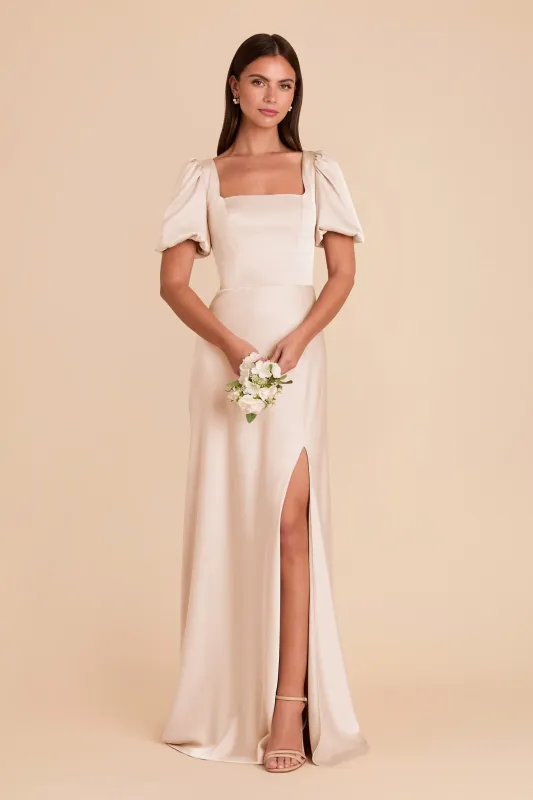 Judy Matte Satin Dress - Champagne sold by Birdy Grey