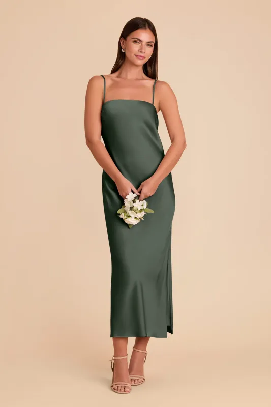 Isla Matte Satin Dress - Eucalyptus sold by Birdy Grey