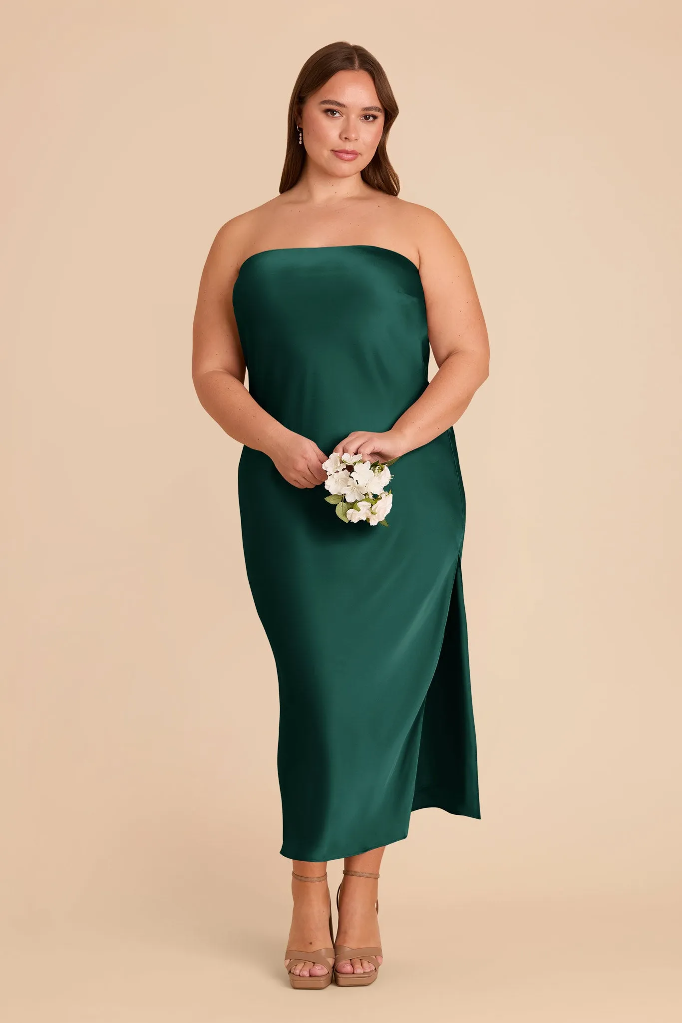 Isla Matte Satin Dress - Emerald sold by Birdy Grey product image thumbnail 3