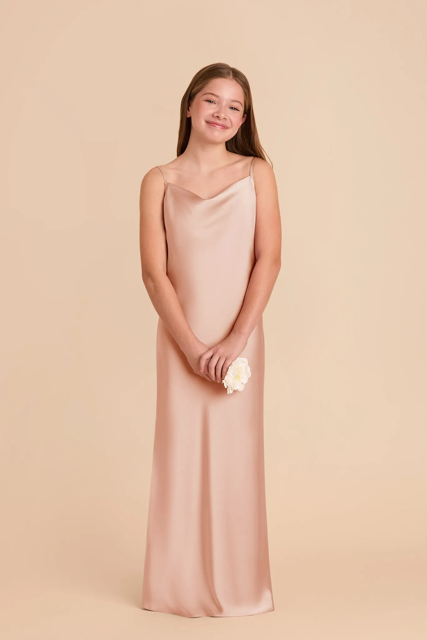 Elisa Junior Matte Satin Dress - Rose Gold sold by Birdy Grey product image thumbnail 2