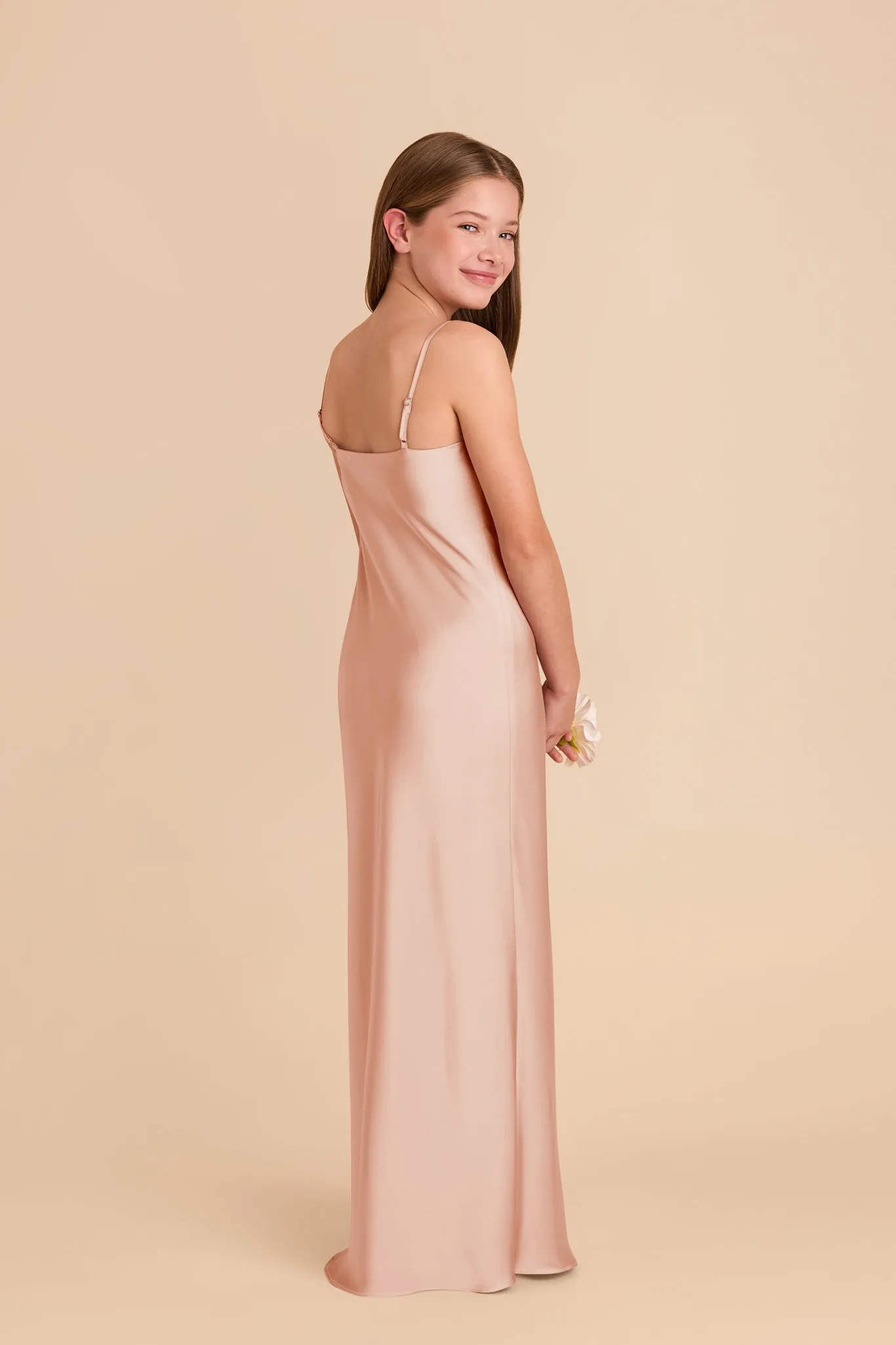 Elisa Junior Matte Satin Dress - Rose Gold sold by Birdy Grey product image thumbnail 3