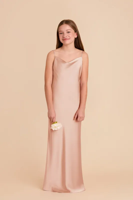 Elisa Junior Matte Satin Dress - Rose Gold sold by Birdy Grey