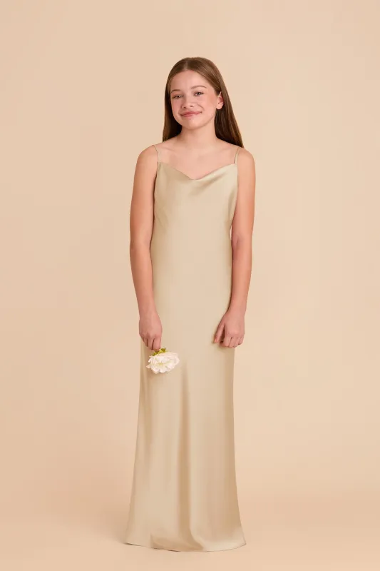 Elisa Junior Matte Satin Dress - Gold sold by Birdy Grey