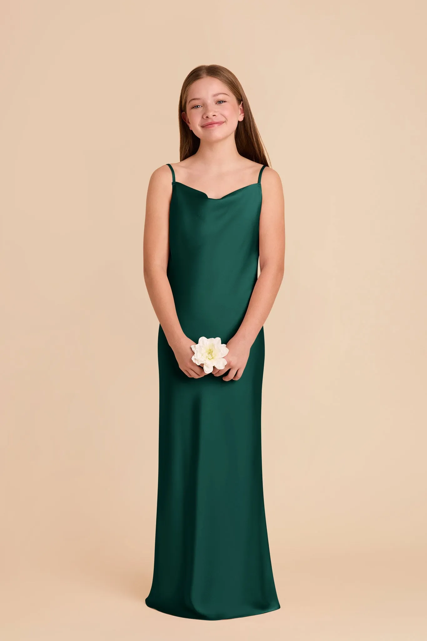 Elisa Junior Matte Satin Dress - Emerald sold by Birdy Grey product image thumbnail 2