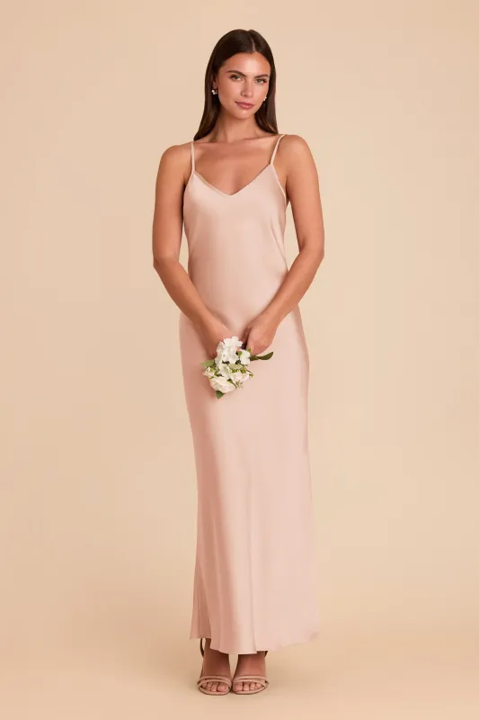 Alice Matte Satin Dress - Rose Gold sold by Birdy Grey