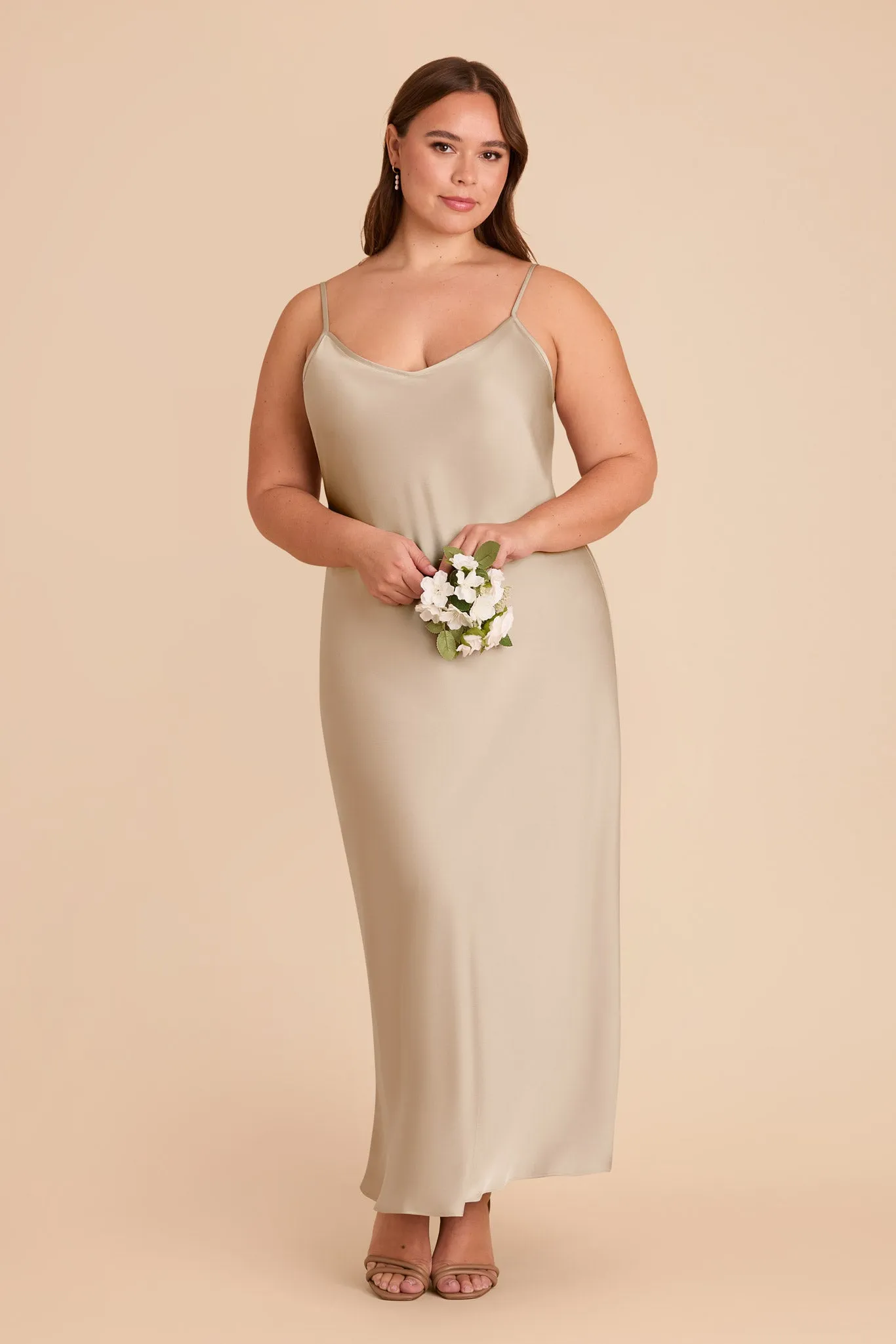 Alice Matte Satin Dress - Neutral Champagne sold by Birdy Grey product image thumbnail 2