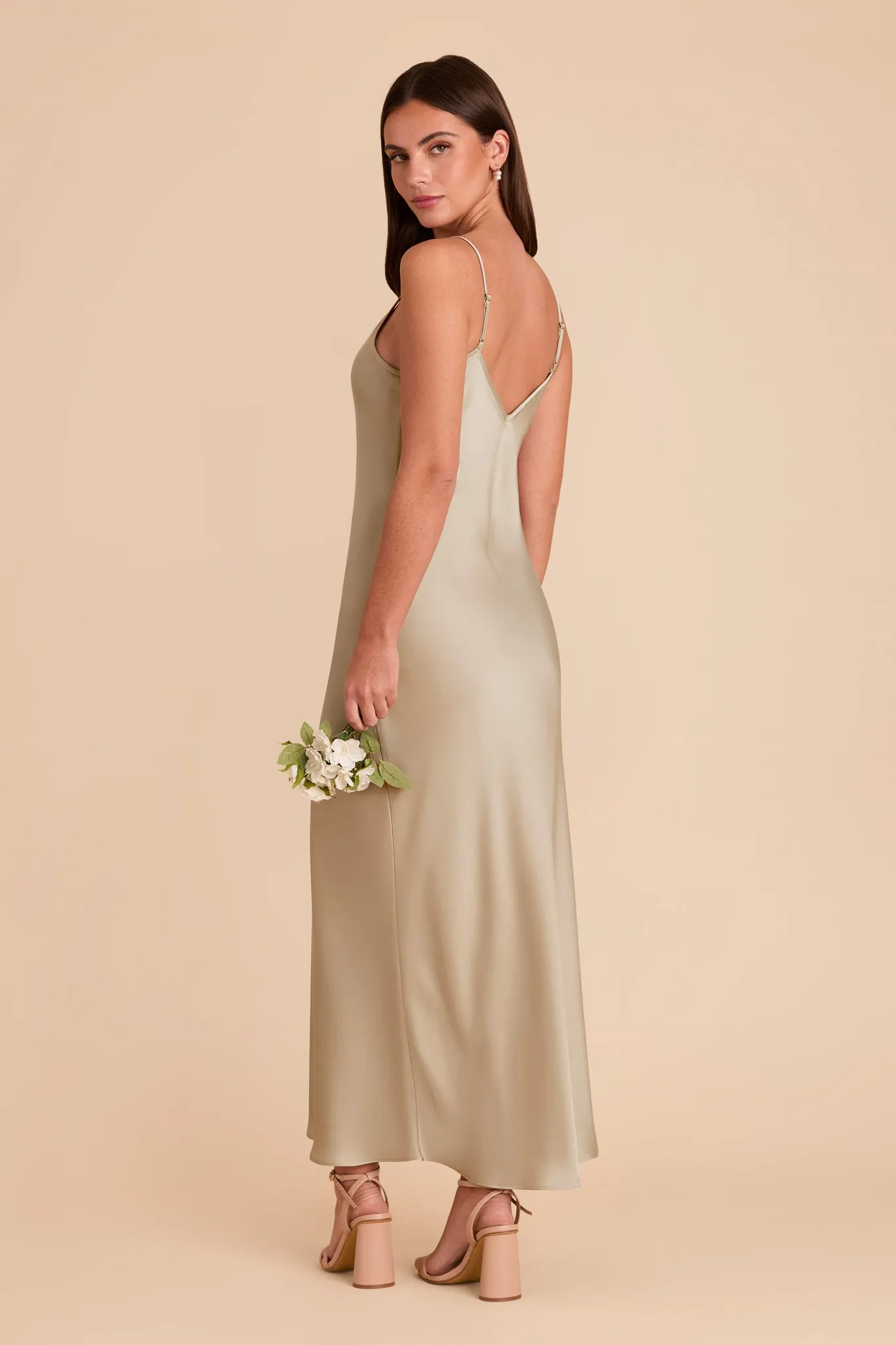 Alice Matte Satin Dress - Neutral Champagne sold by Birdy Grey product image thumbnail 4