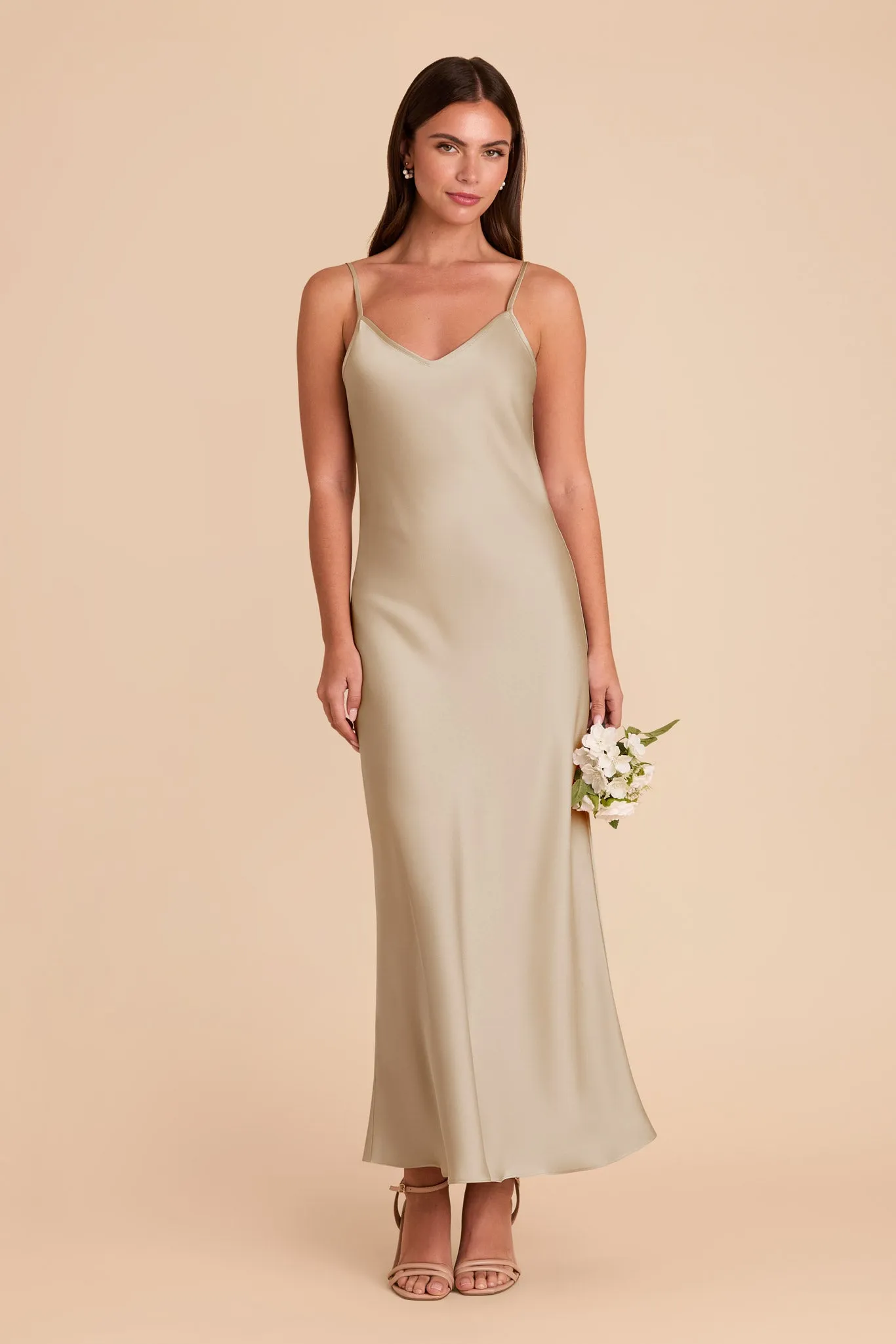Alice Matte Satin Dress - Neutral Champagne sold by Birdy Grey product image thumbnail 3