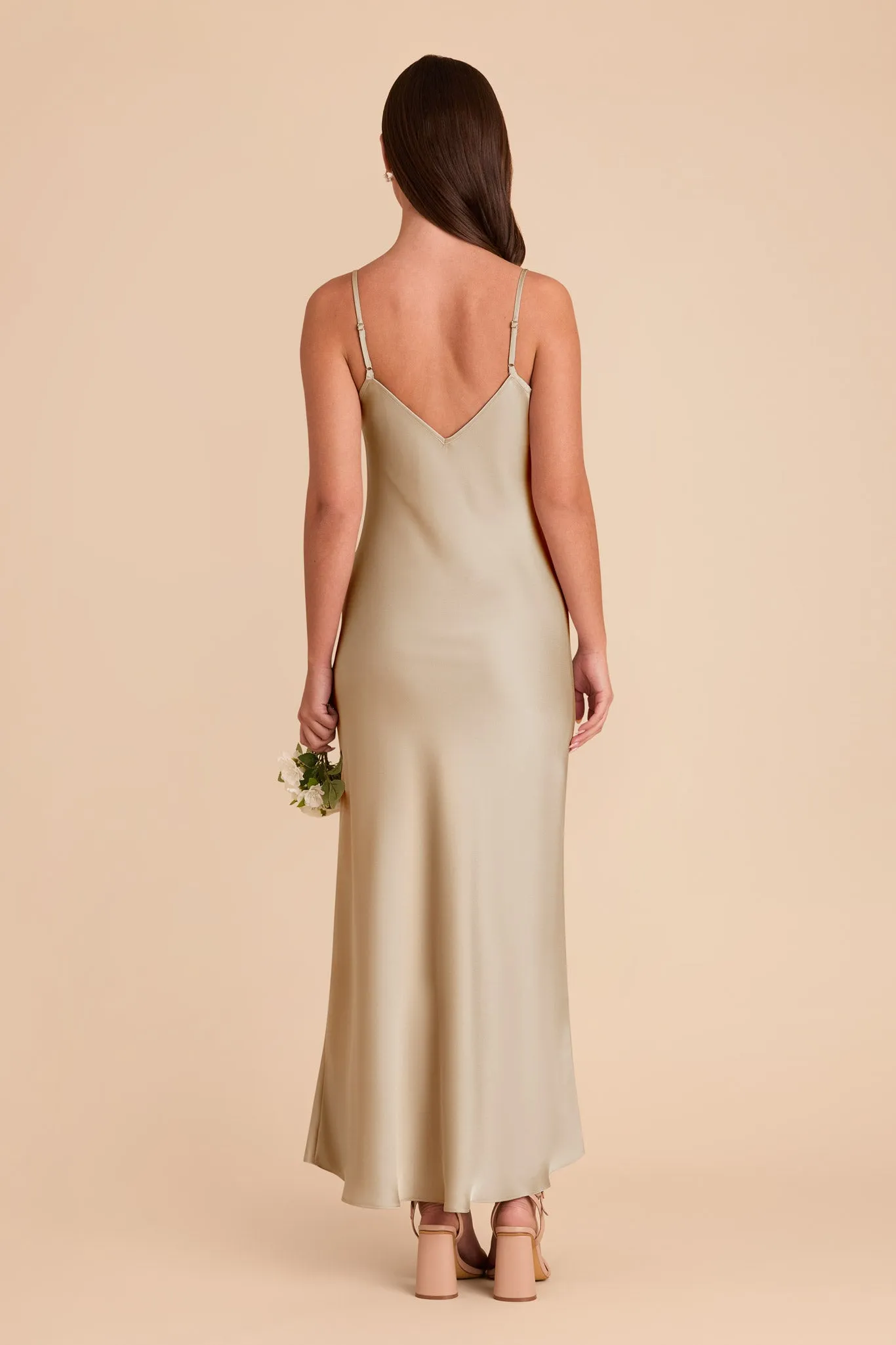 Alice Matte Satin Dress - Neutral Champagne sold by Birdy Grey product image thumbnail 5