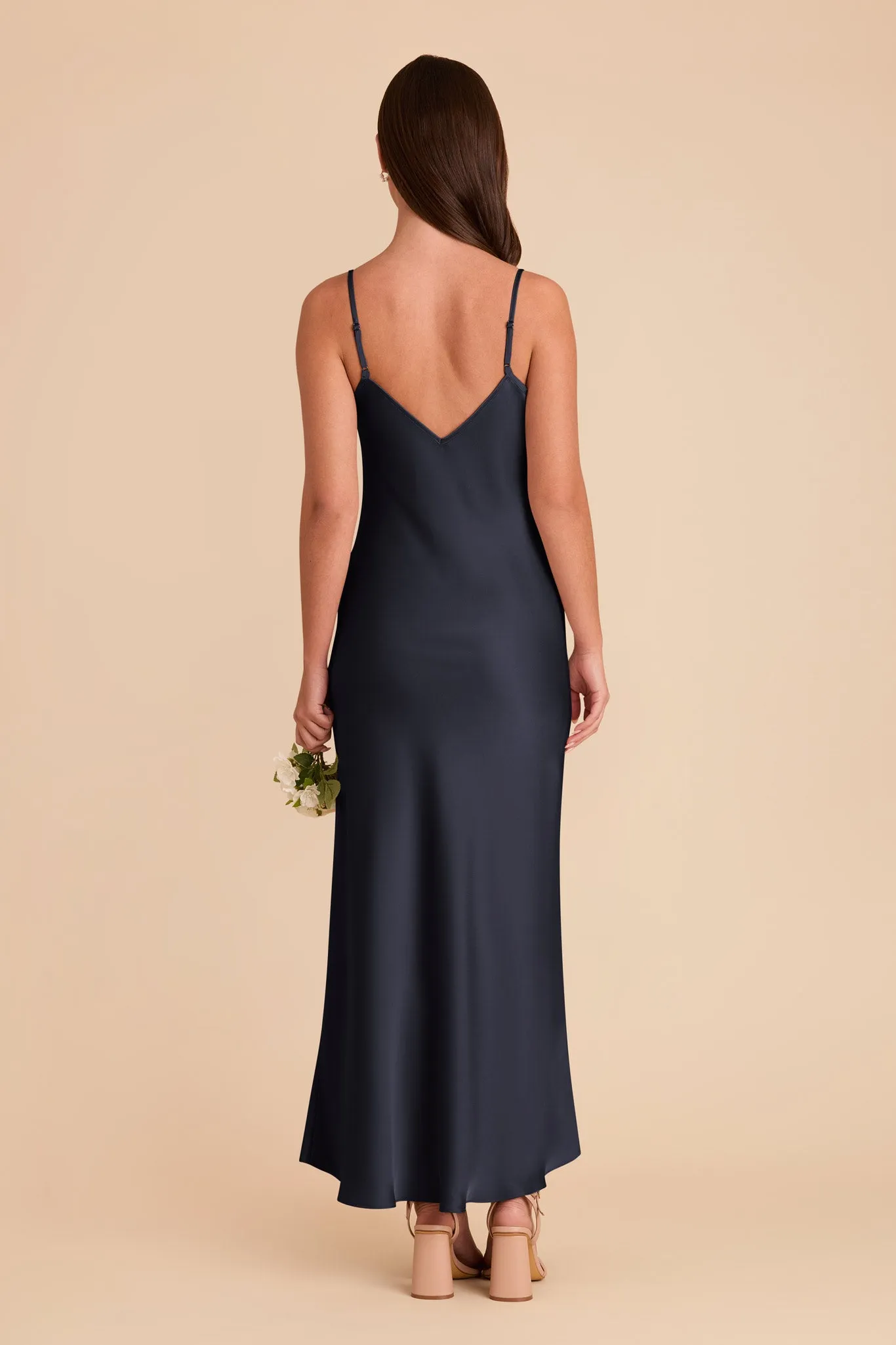 Alice Matte Satin Dress - Navy sold by Birdy Grey product image thumbnail 5